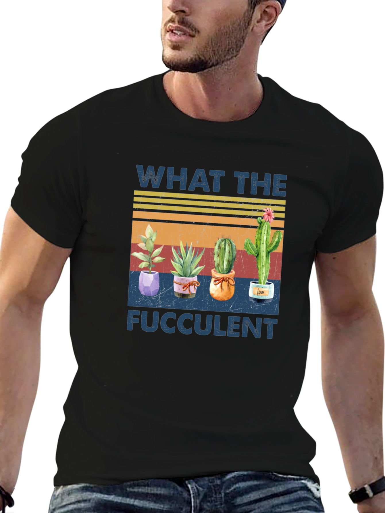 What the Fucculent T-Shirt - Cactus Lover Tee