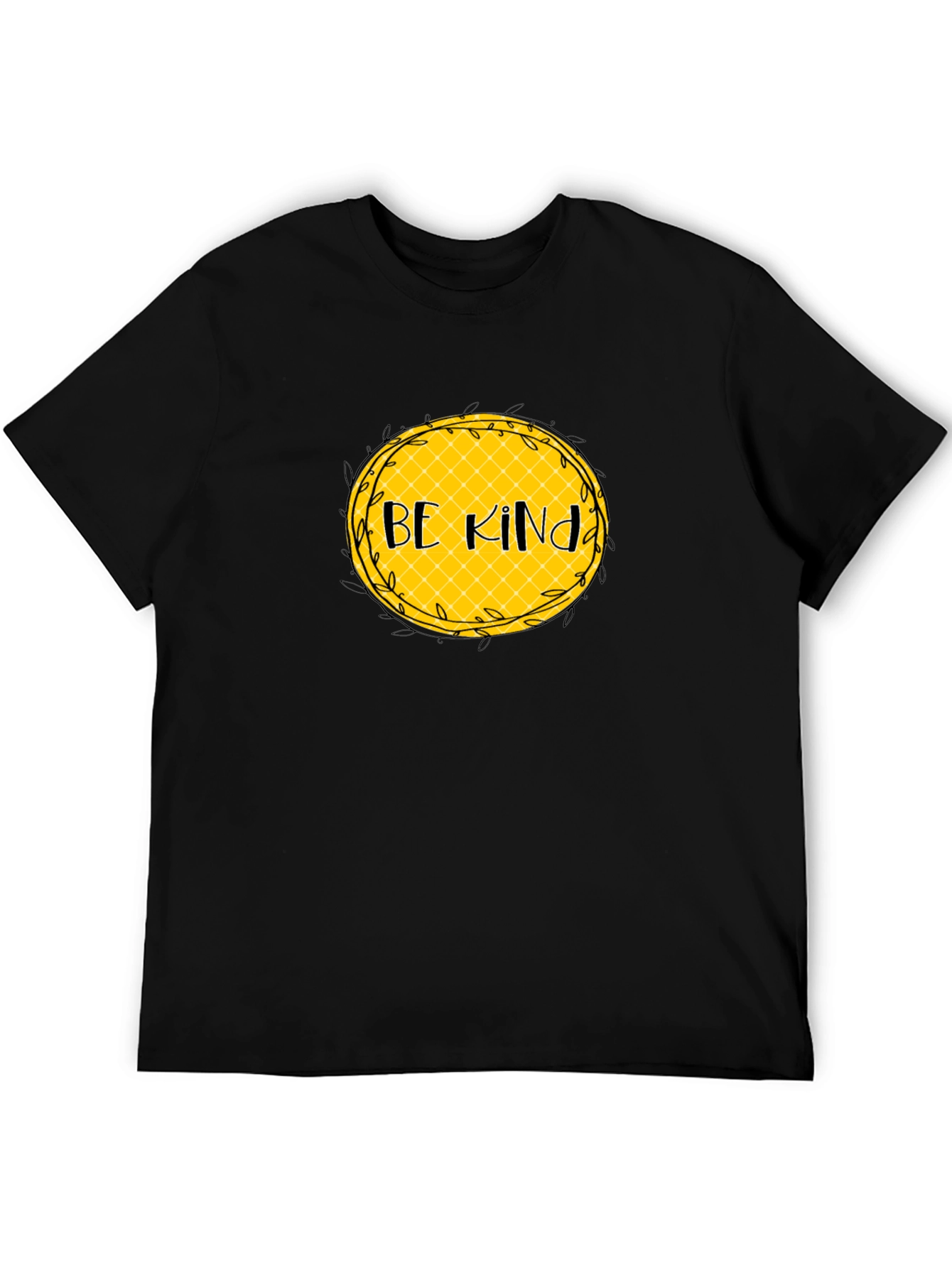 Be Kind Graphic Tee - Black Cotton Casual T-Shirt