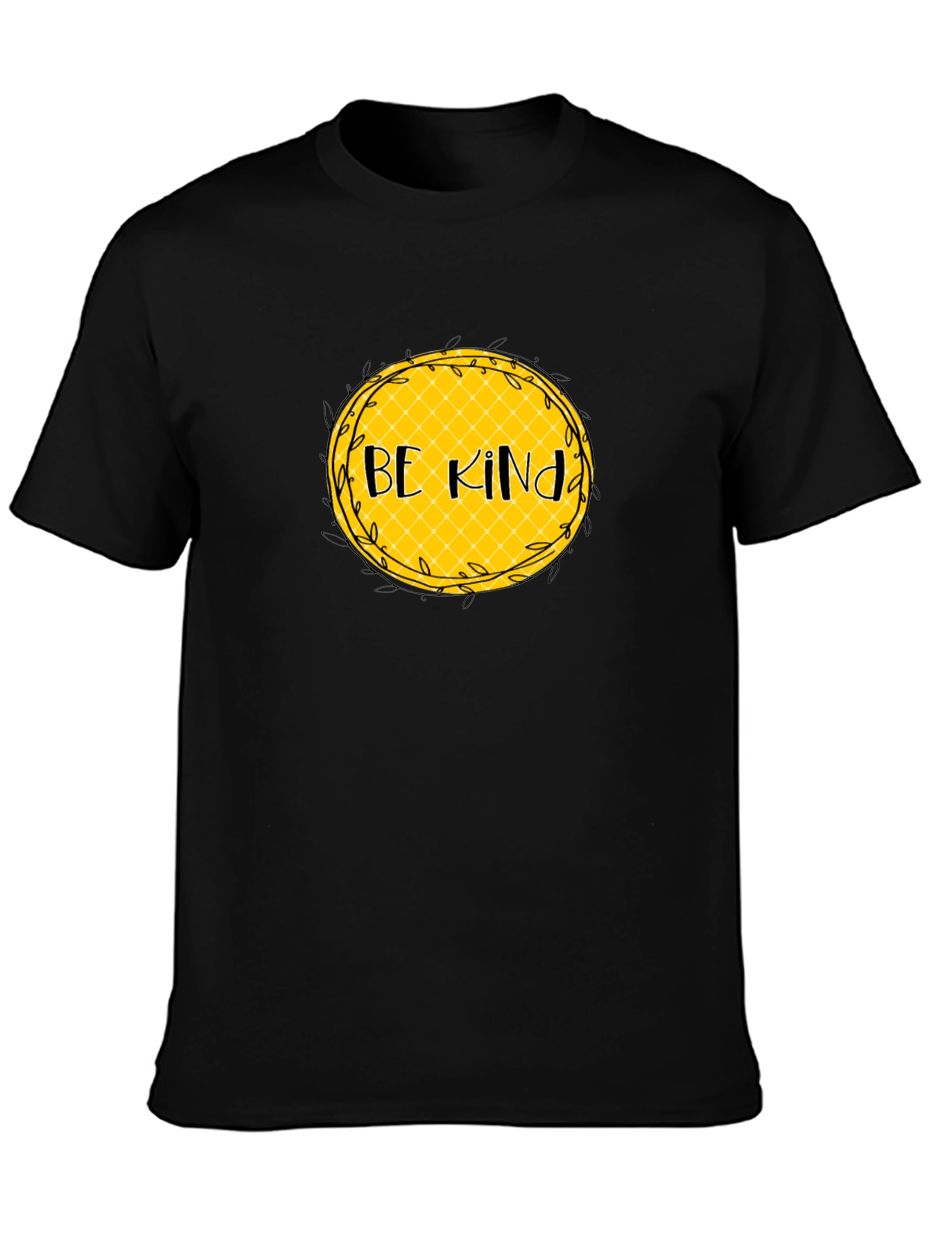 Be Kind Graphic Tee - Black Cotton Casual T-Shirt