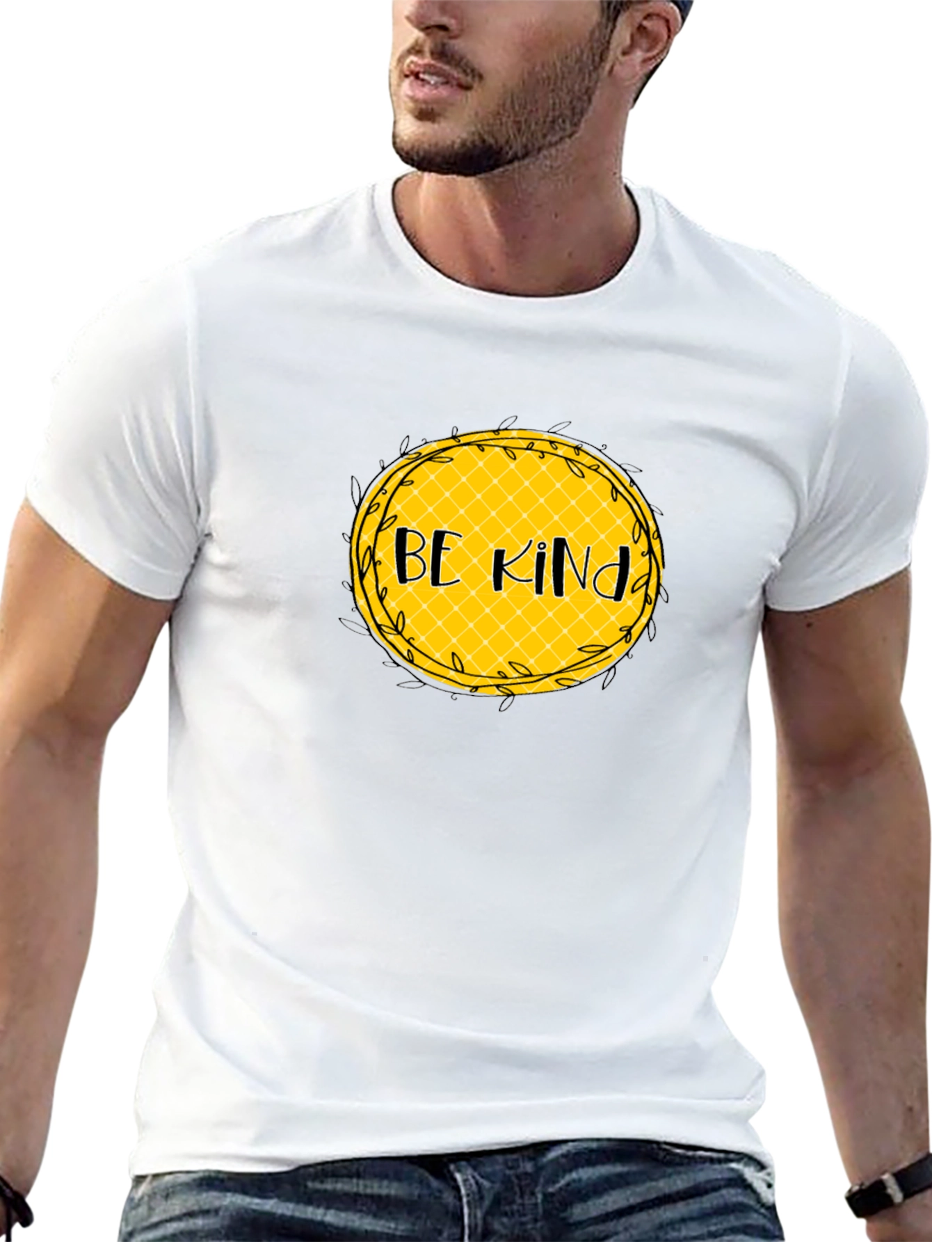 Be Kind Graphic Tee - Black Cotton Casual T-Shirt