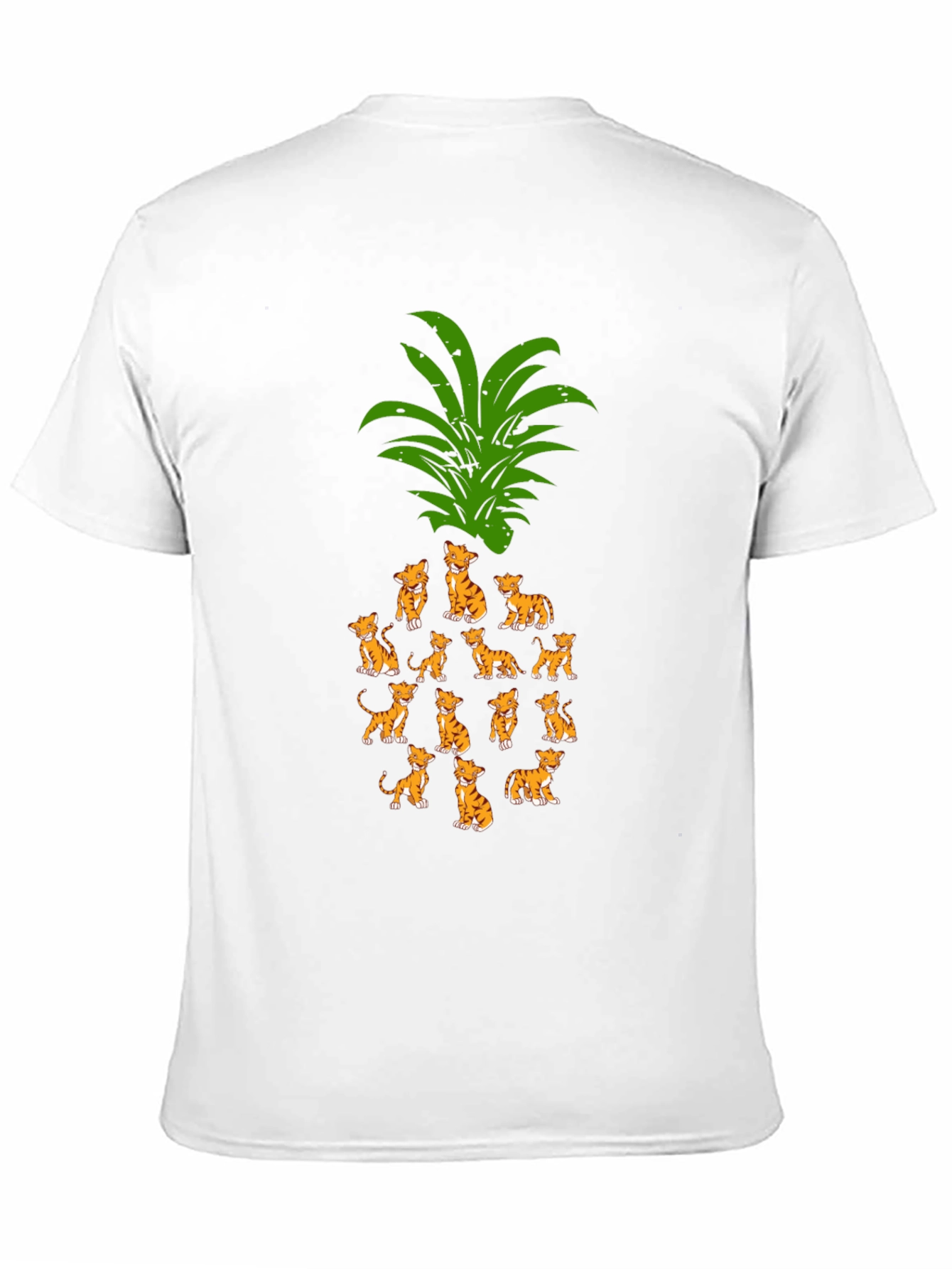 Whimsical Kitten Pineapple Graphic Tee