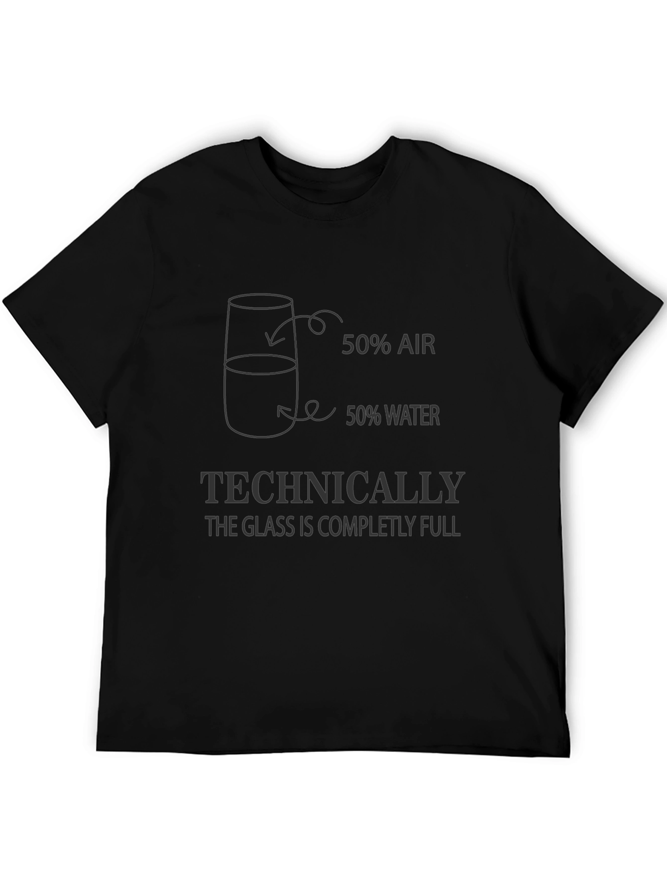 Technically Full Glass T-Shirt - Humorous Science Tee