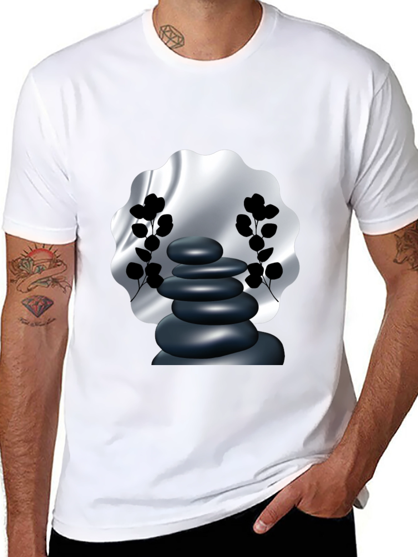 Zen Stone Graphic Tee - Meditative Style