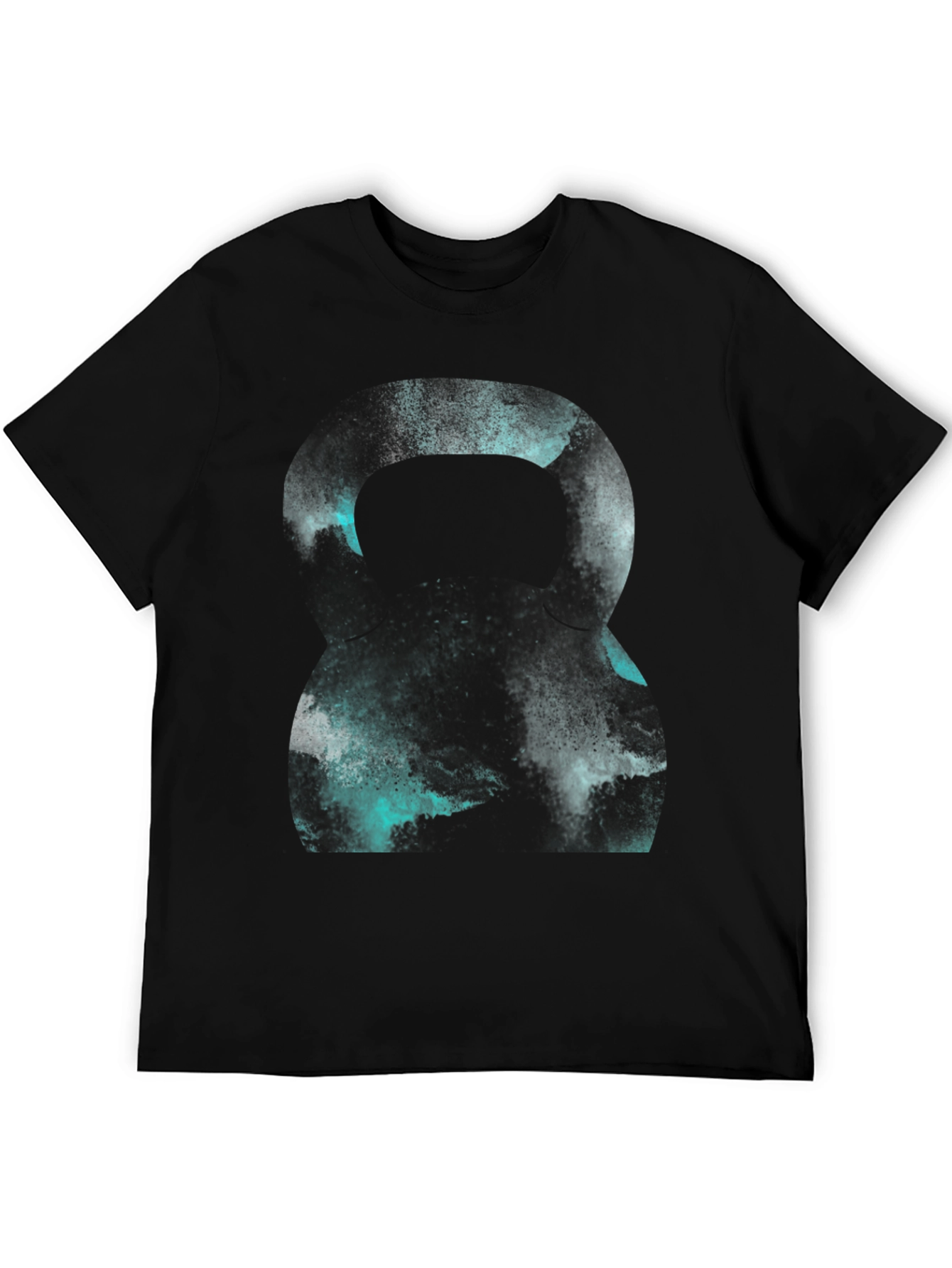 Abstract Kettlebell Graphic Black T-Shirt