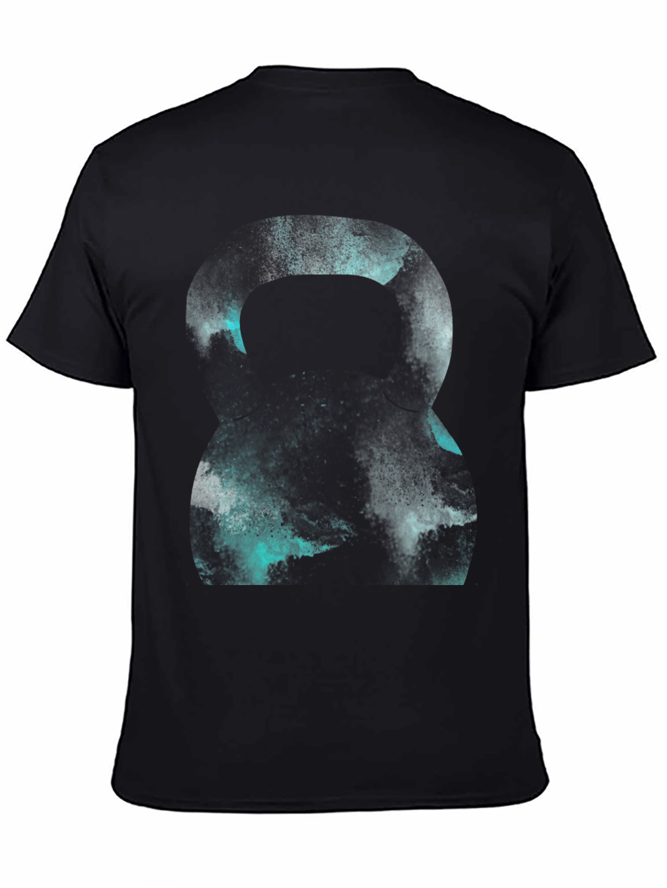 Abstract Kettlebell Graphic Black T-Shirt