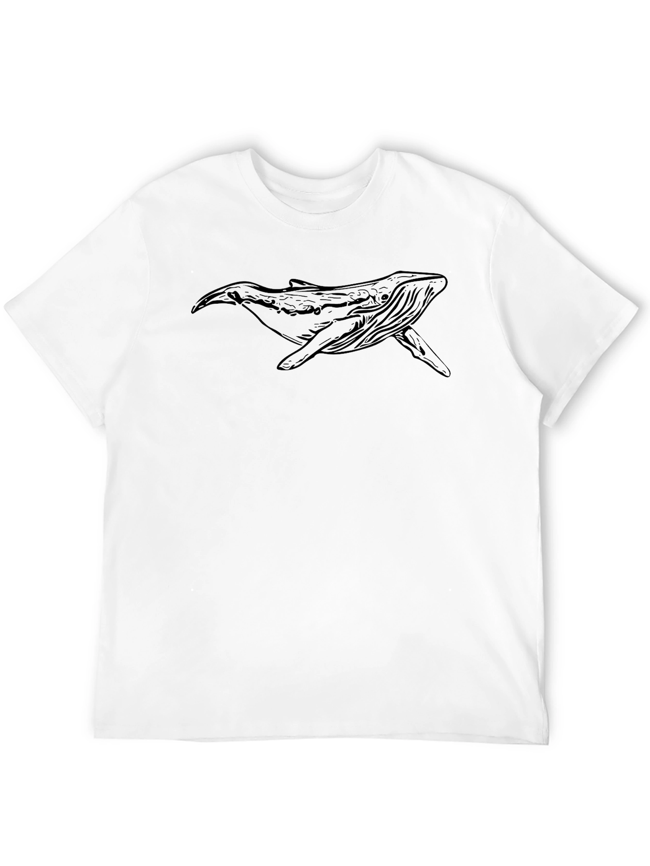 Whale Graphic Tee - Stylish Black Cotton T-Shirt
