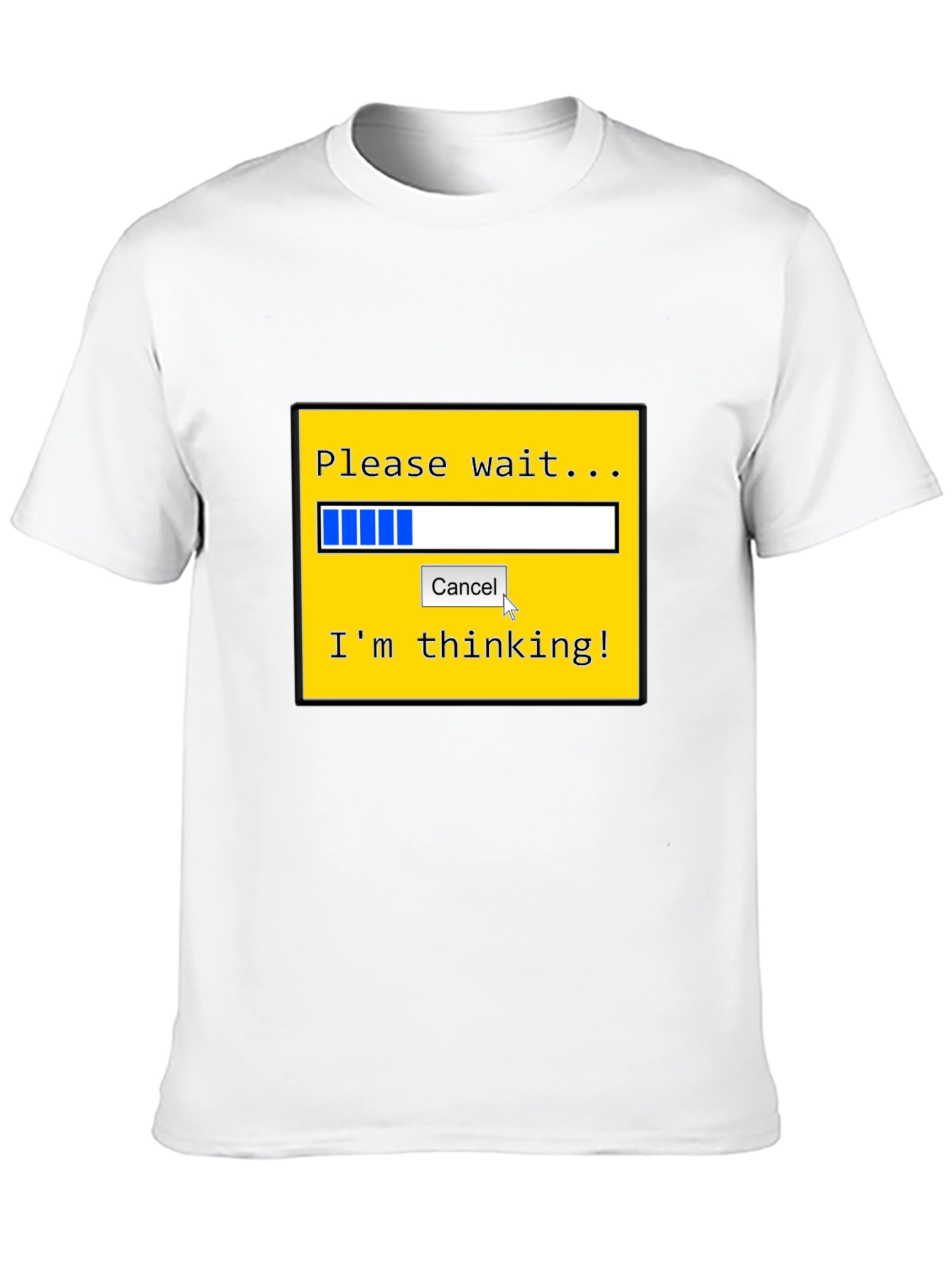 Thinking Loading Bar Graphic Tee - Black