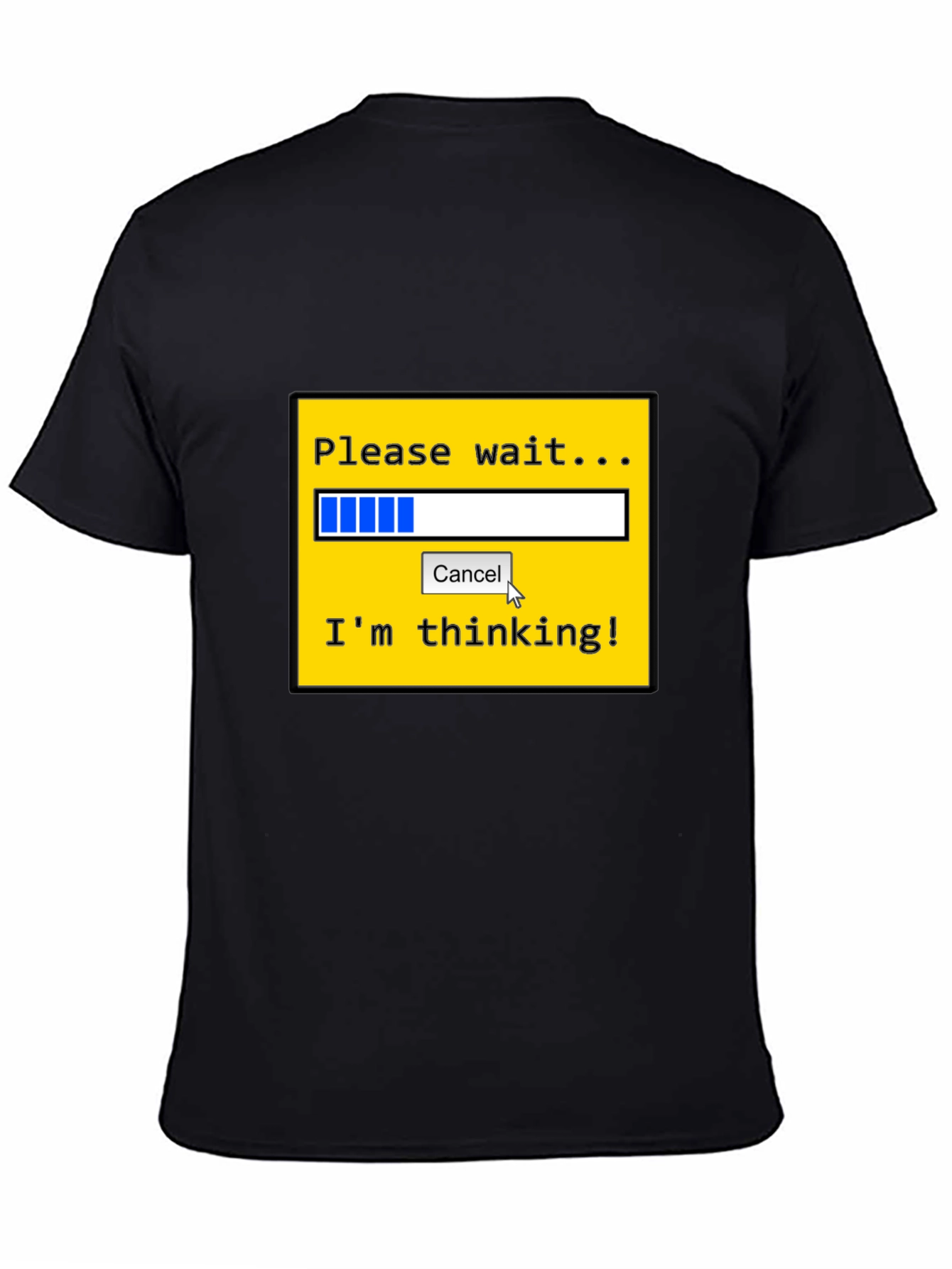 Thinking Loading Bar Graphic Tee - Black