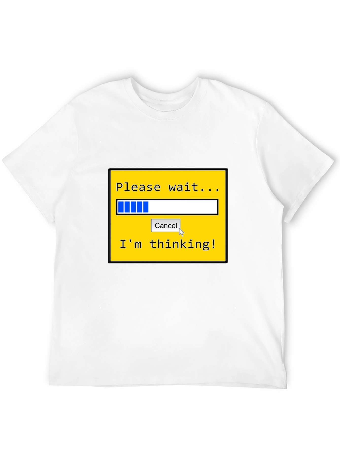Thinking Loading Bar Graphic Tee - Black