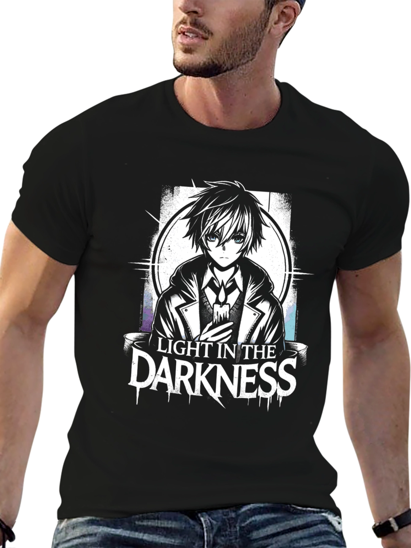 Anime Light in the Darkness Graphic T-Shirt