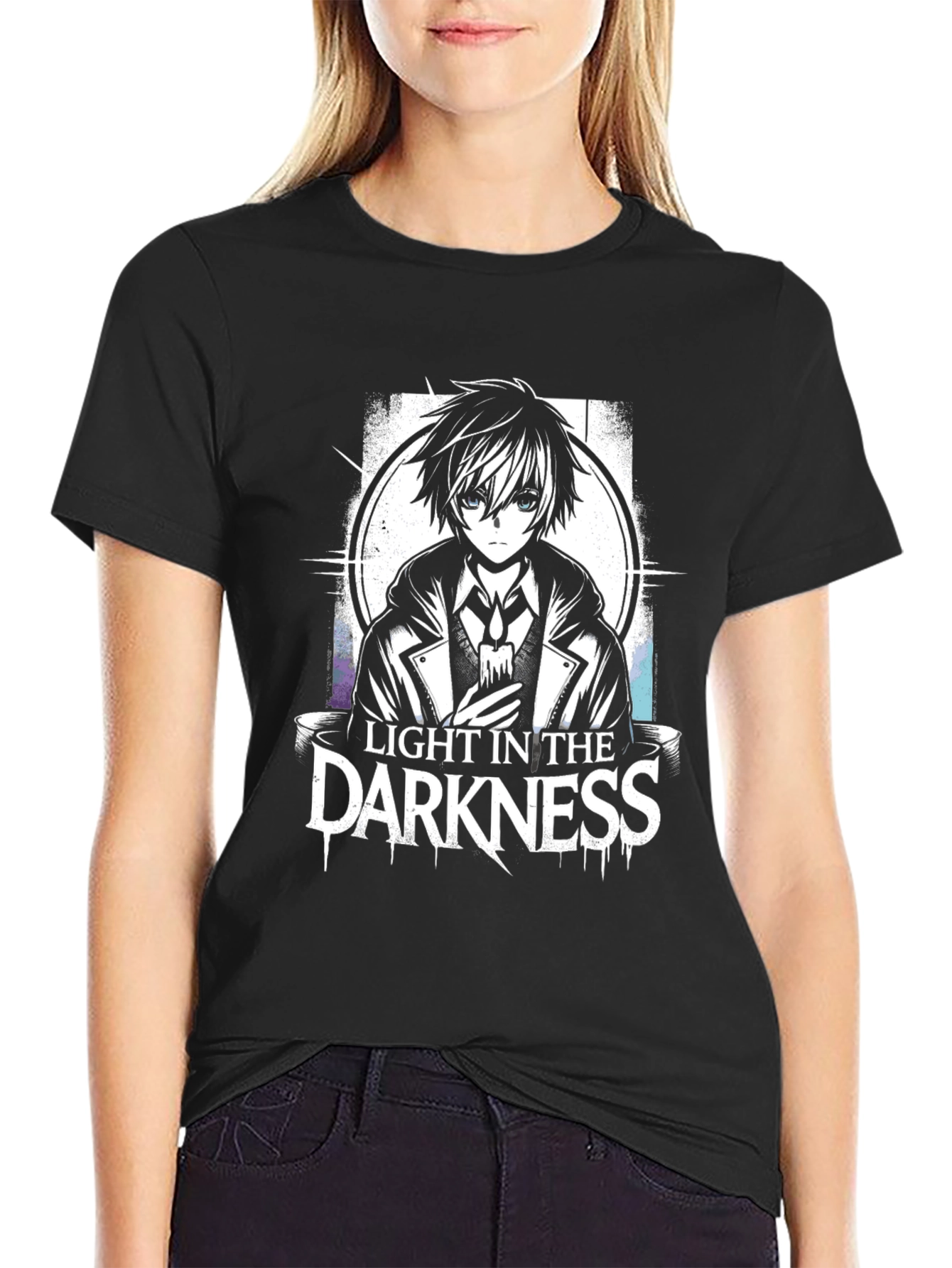 Anime Light in the Darkness Graphic T-Shirt