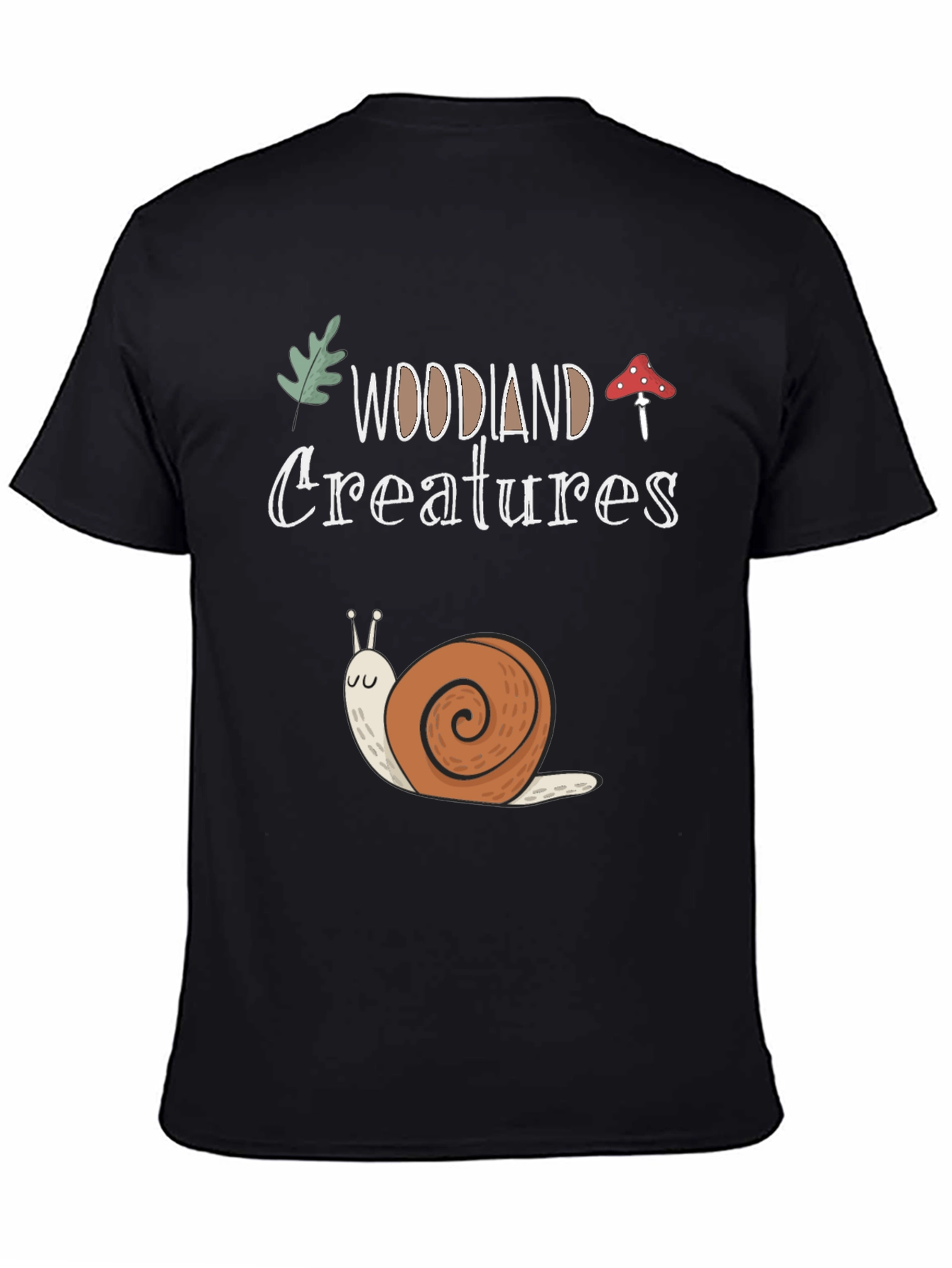 Woodland Creatures Snail Graphic T-Shirt
