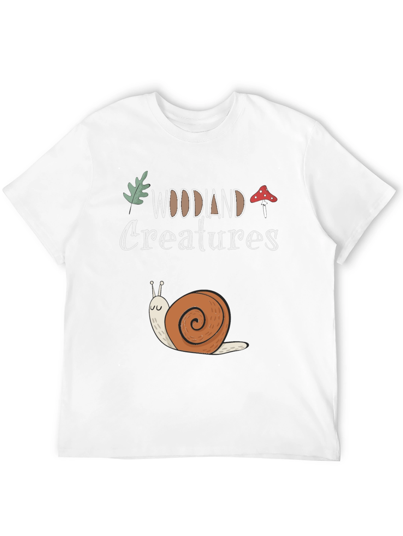 Woodland Creatures Snail Graphic T-Shirt