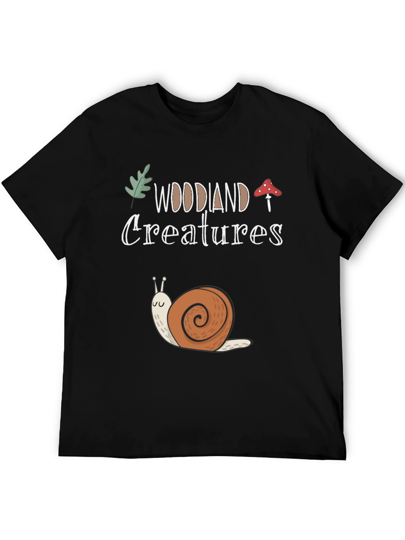 Woodland Creatures Snail Graphic T-Shirt