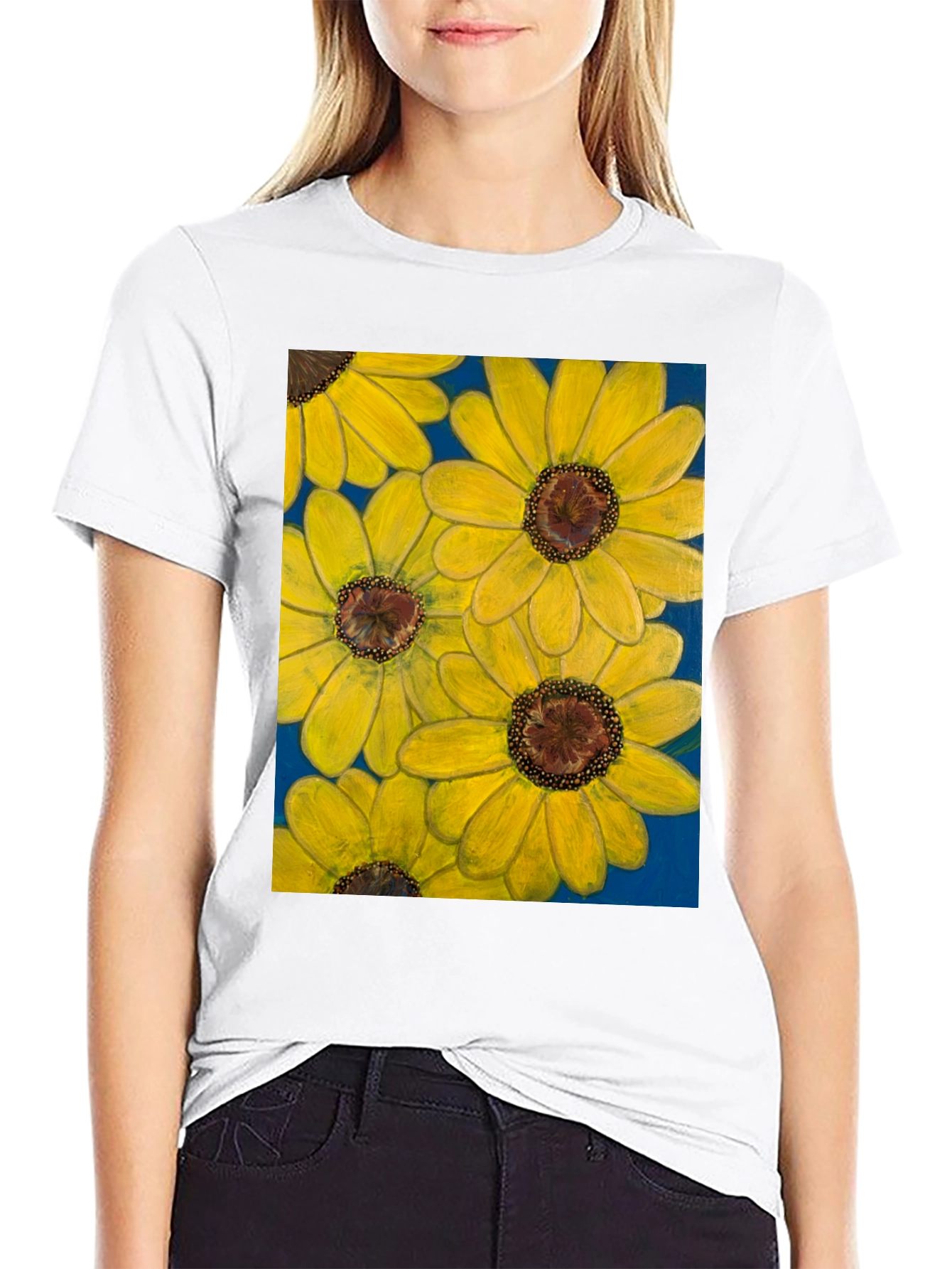 Sunflower Floral Print T-Shirt