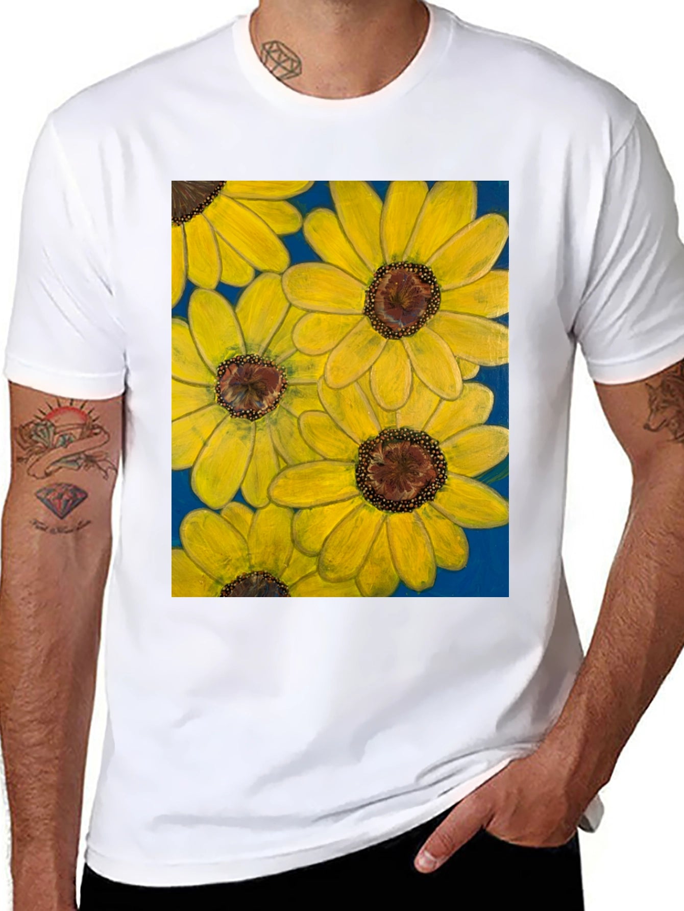 Sunflower Floral Print T-Shirt