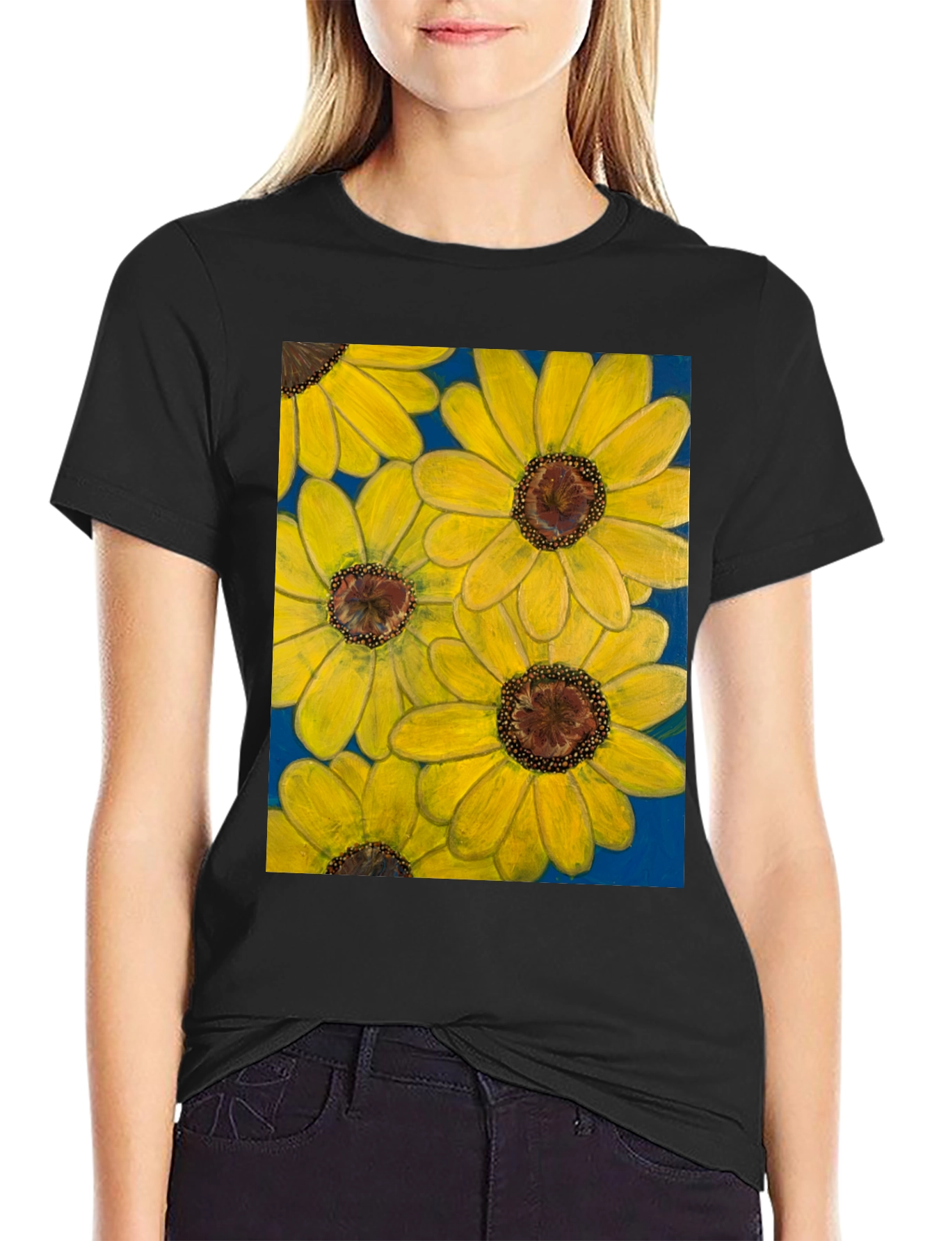 Sunflower Floral Print T-Shirt