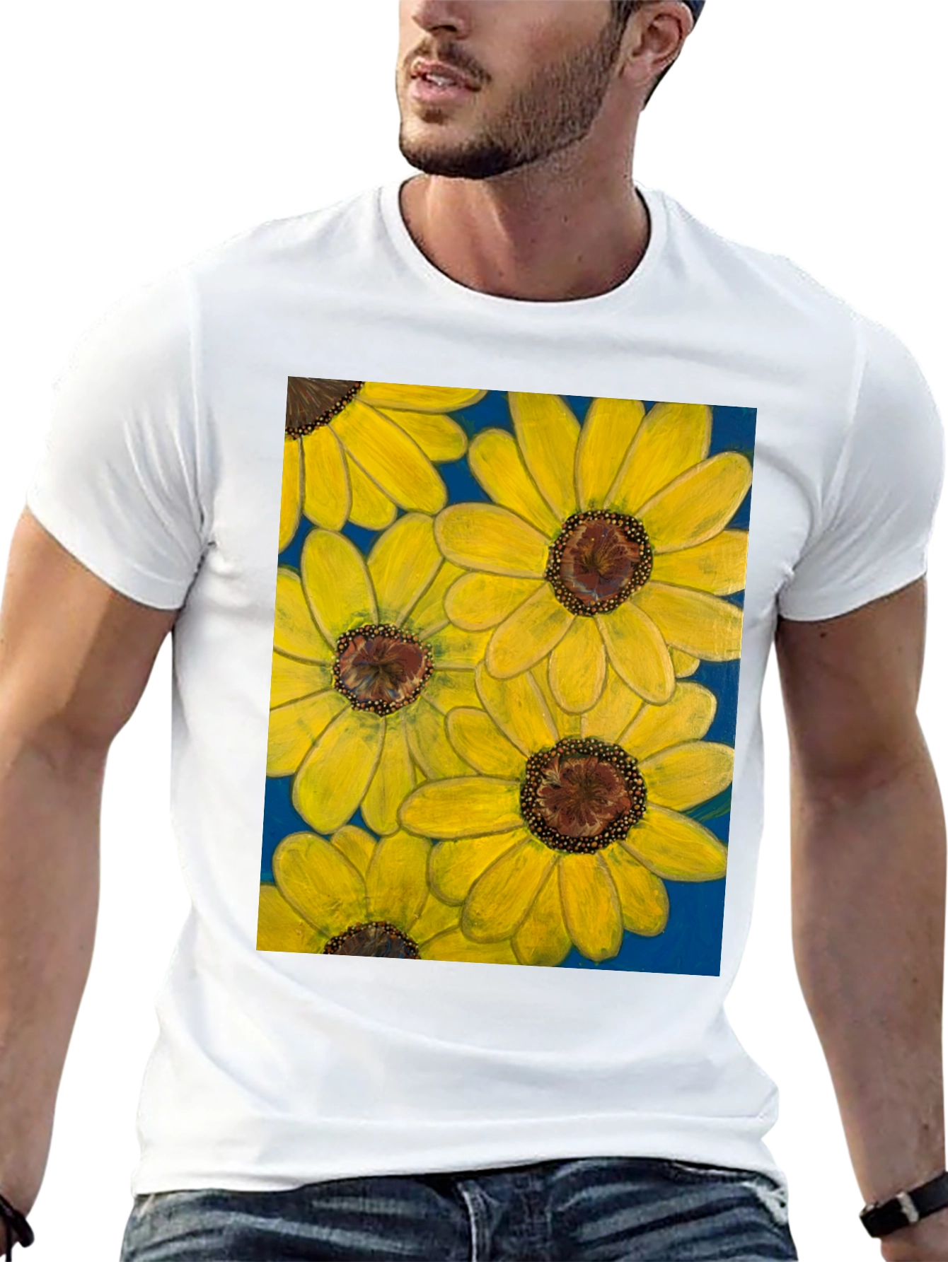 Sunflower Floral Print T-Shirt