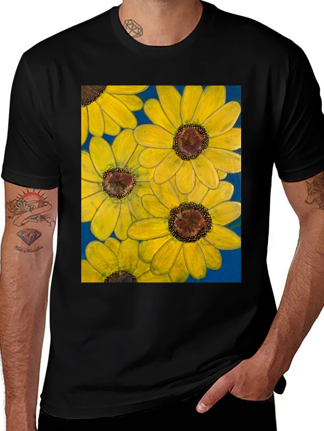 Sunflower Floral Print T-Shirt