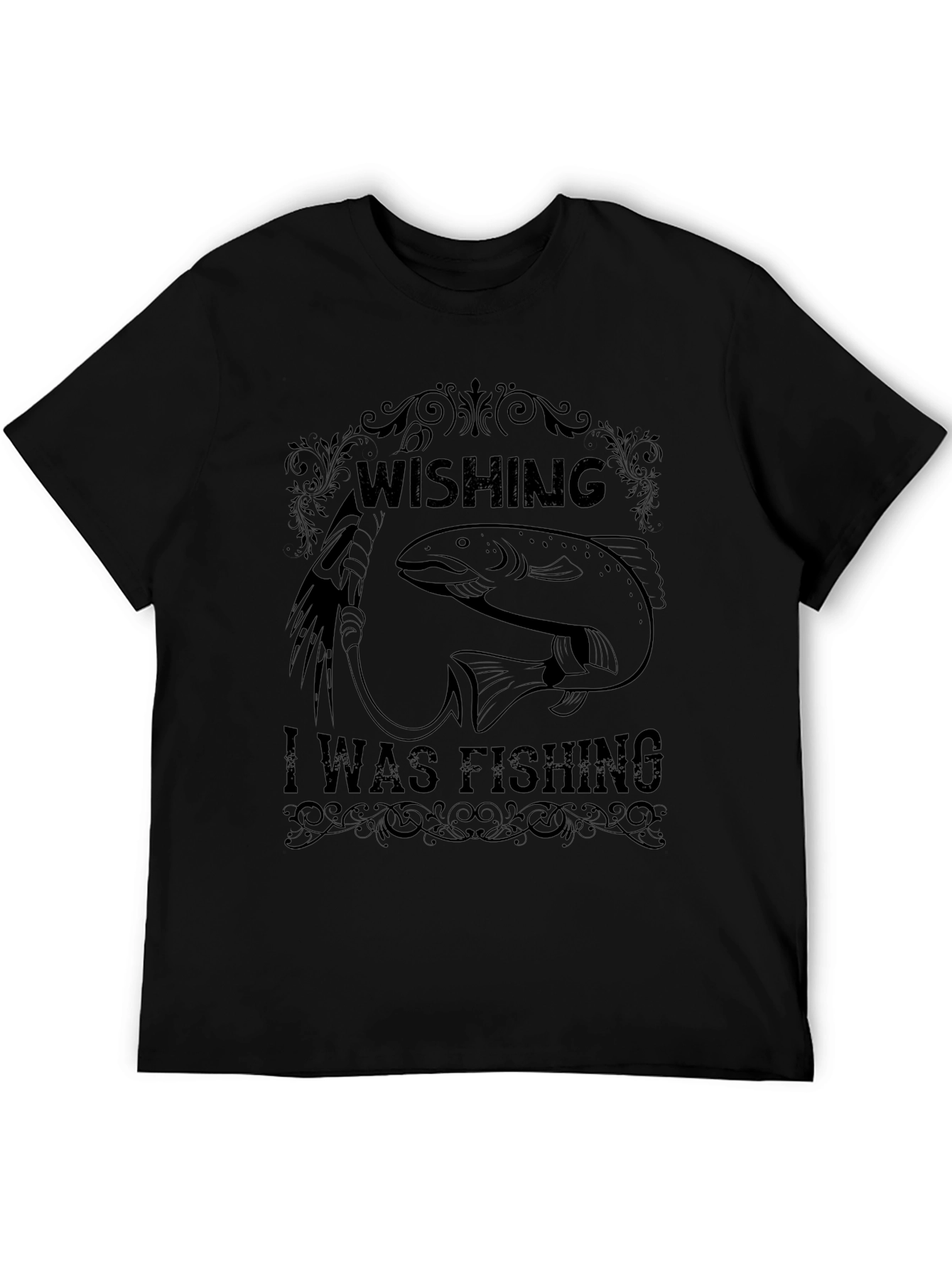 Wishing I Was Fishing T-Shirt - Angler Gift