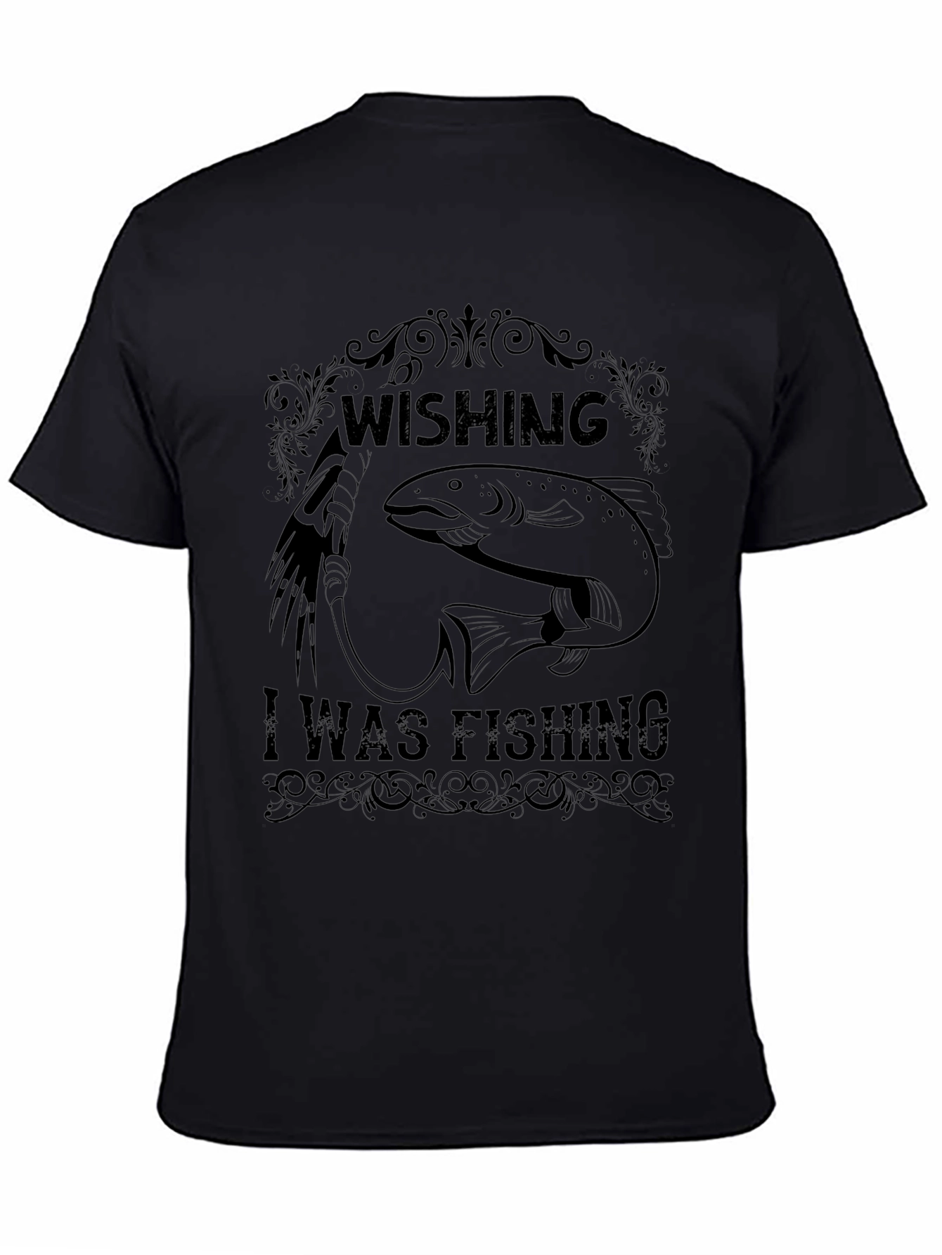Wishing I Was Fishing T-Shirt - Angler Gift