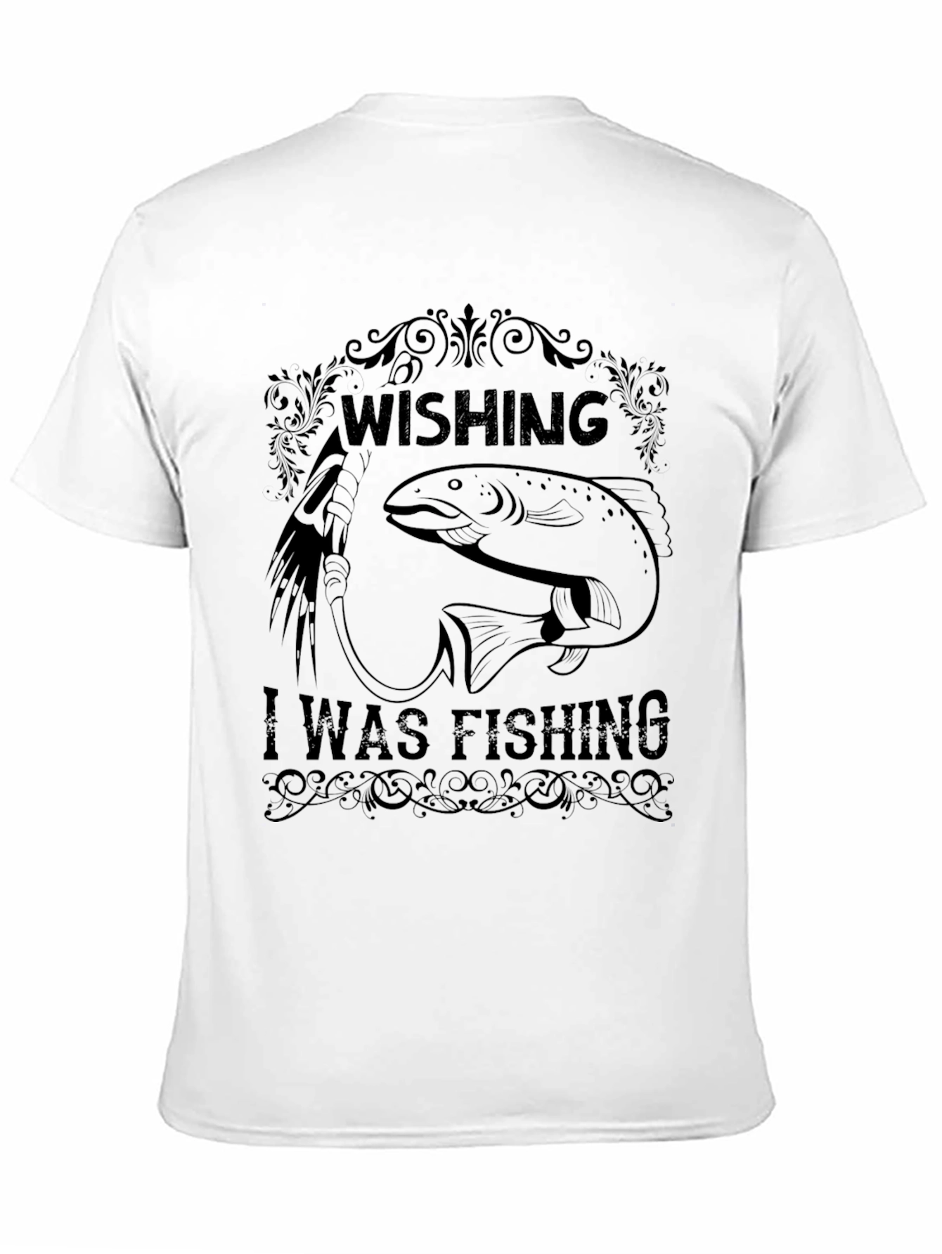 Wishing I Was Fishing T-Shirt - Angler Gift