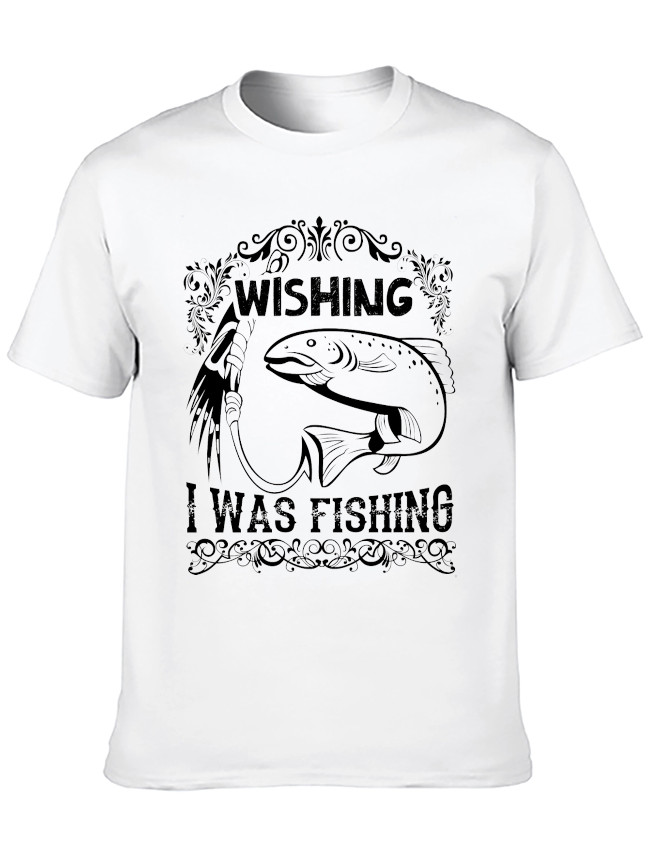 Wishing I Was Fishing T-Shirt - Angler Gift