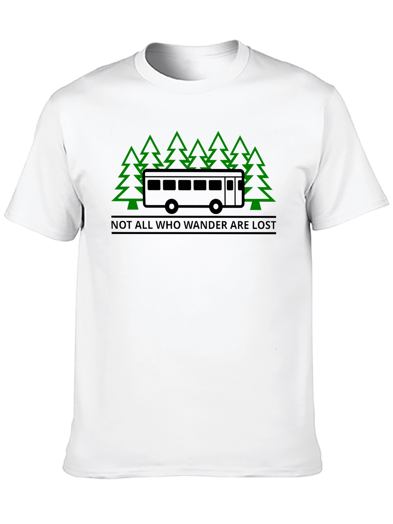 Wanderlust Bus & Trees Graphic T-Shirt