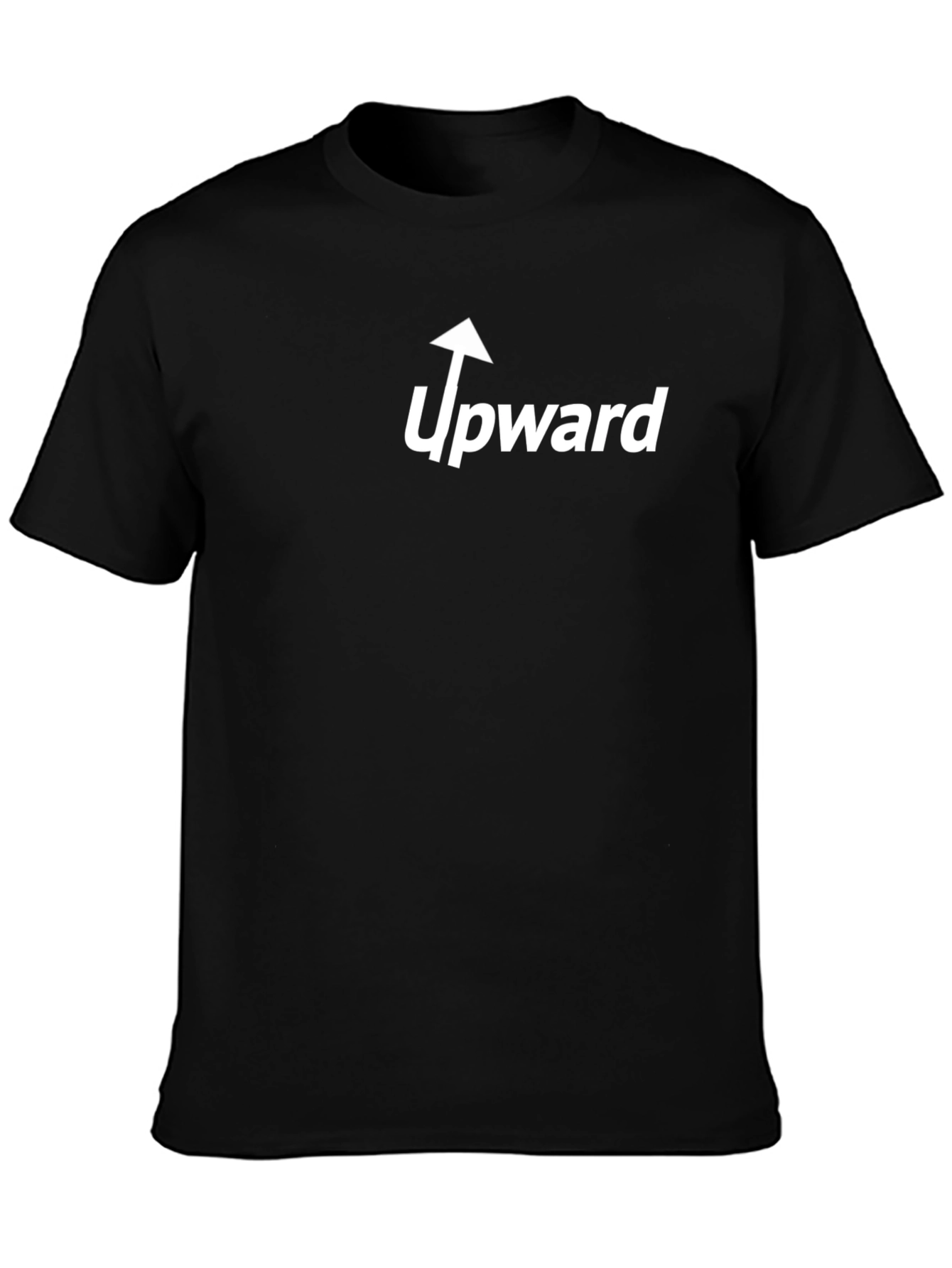 Upward Graphic Tee - Black Cotton Casual