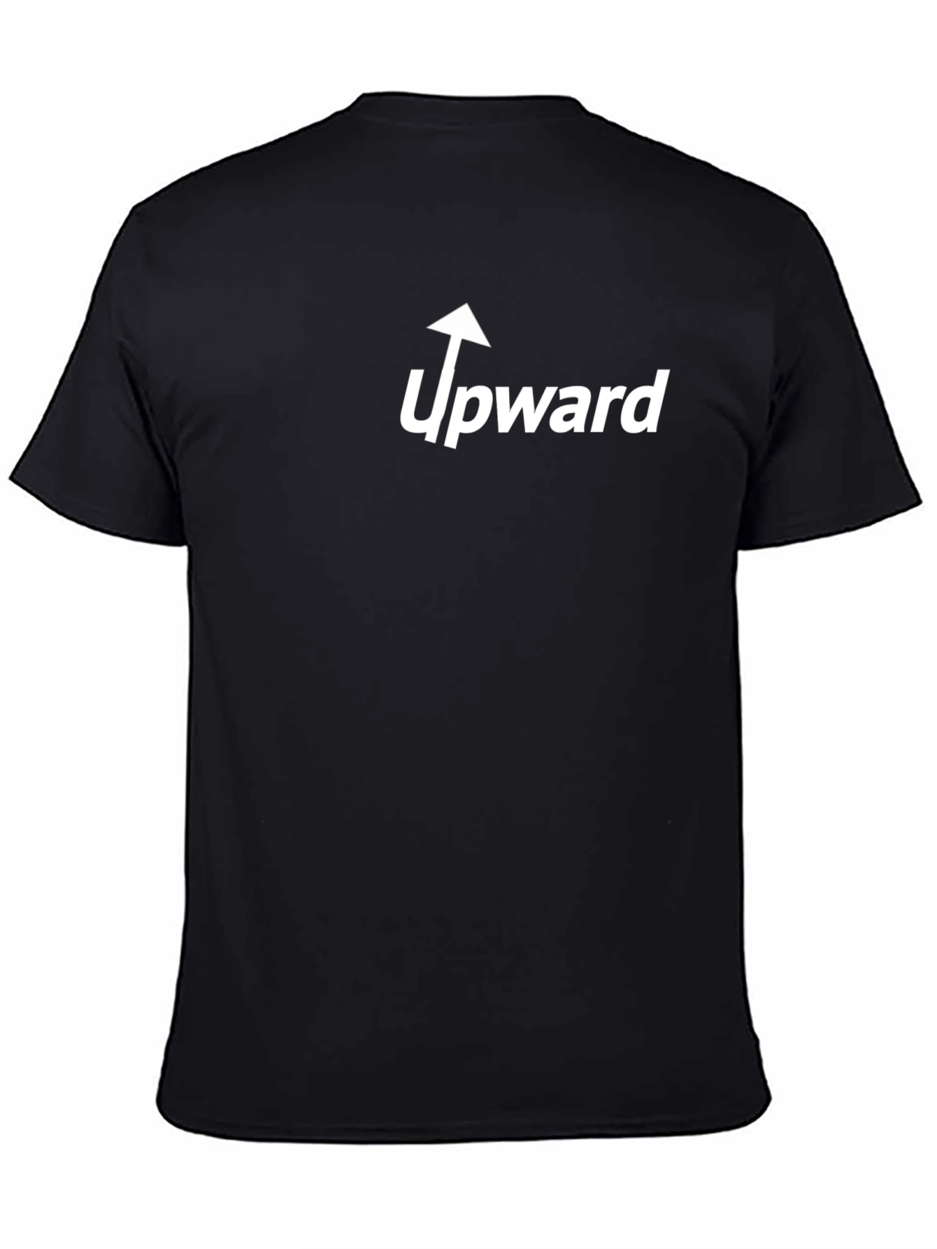 Upward Graphic Tee - Black Cotton Casual