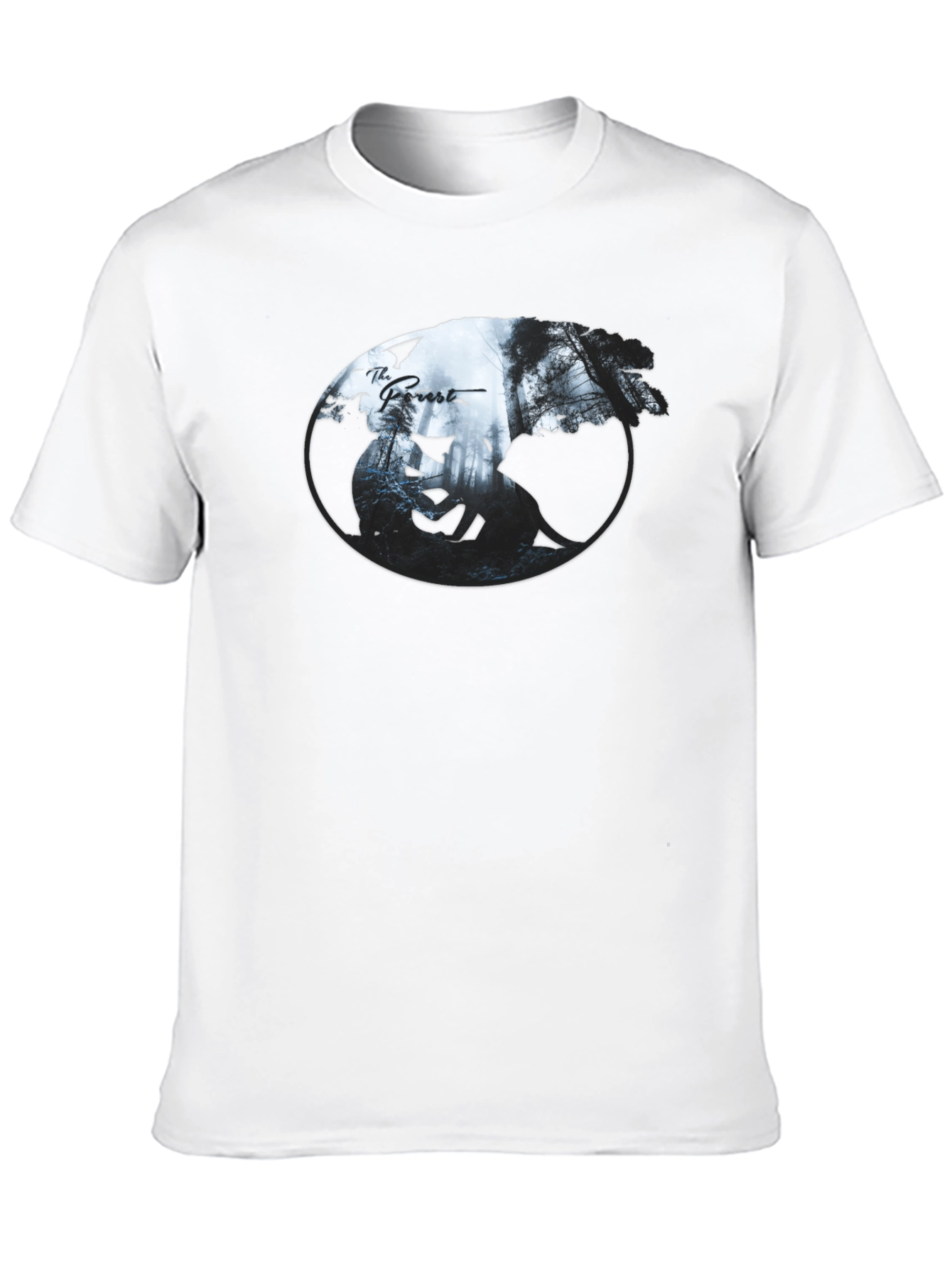 The Forest Yin Yang Graphic Black T-Shirt