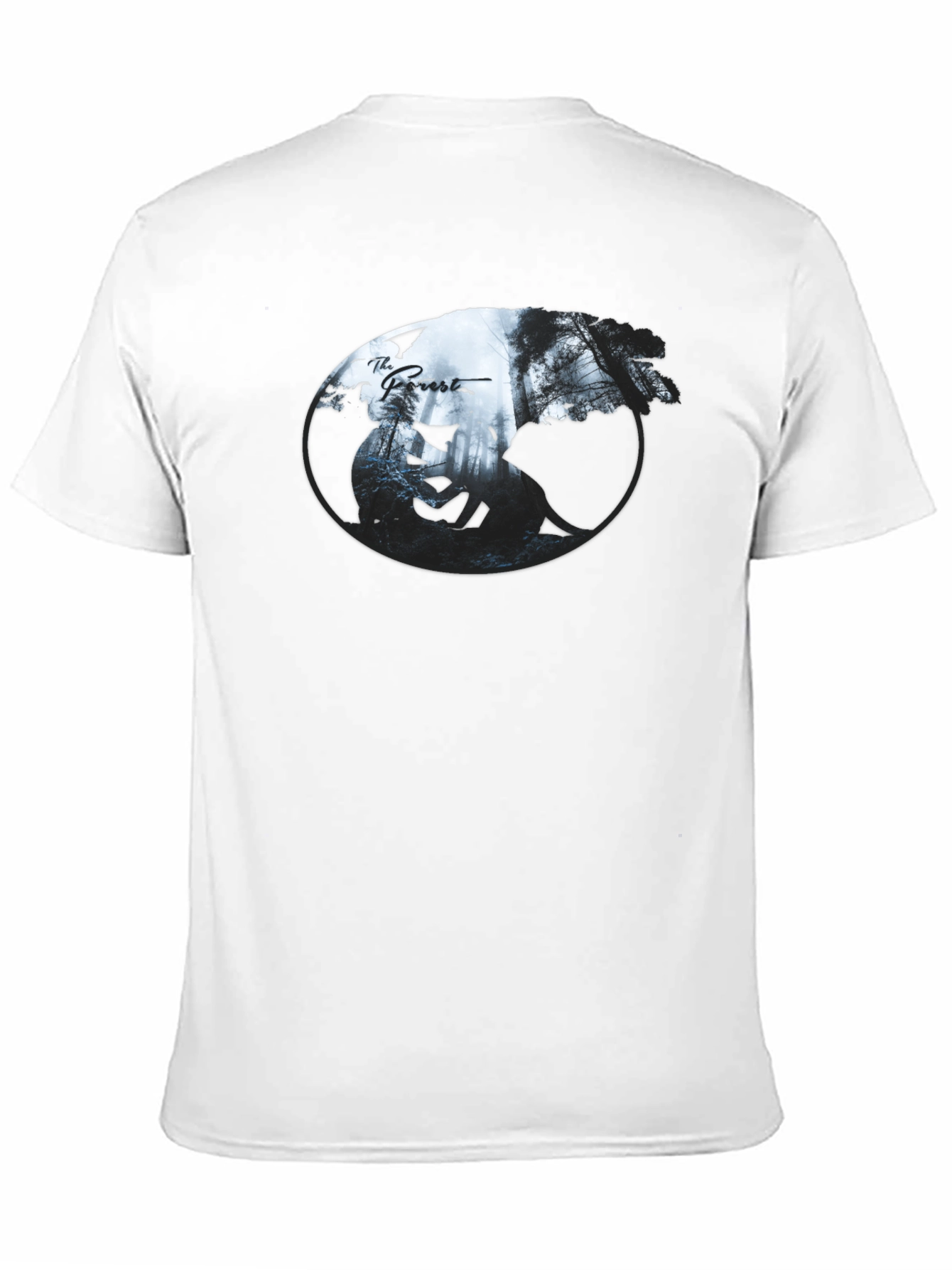 The Forest Yin Yang Graphic Black T-Shirt