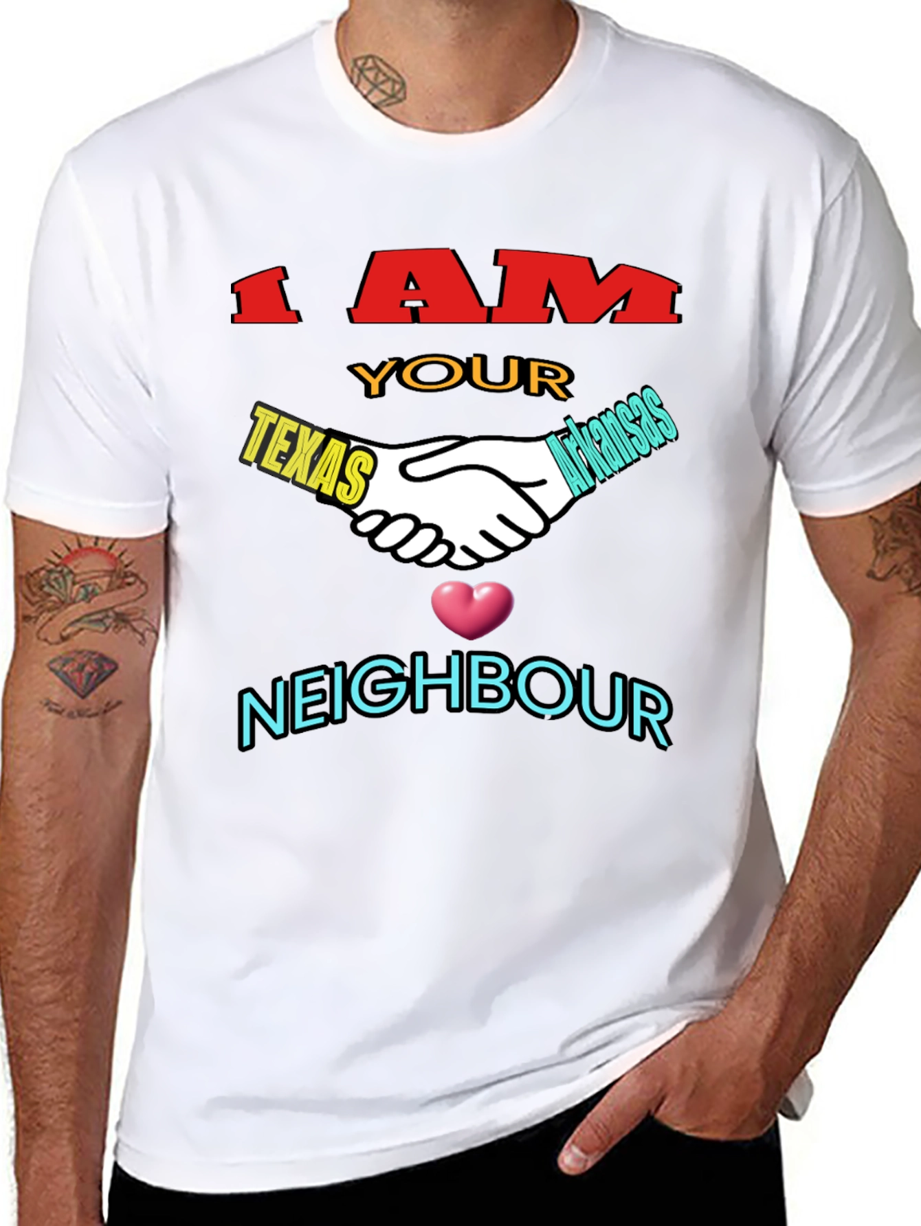 Texas & Arkansas Neighbor T-Shirt