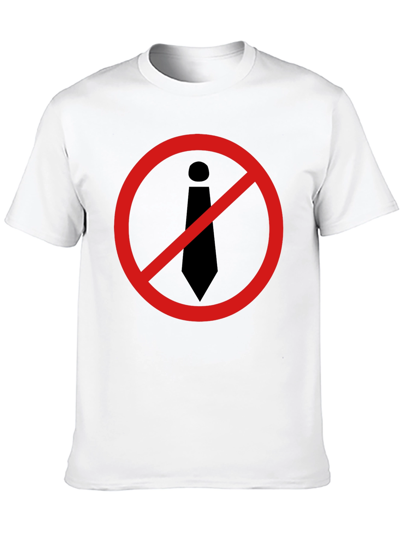 Anti-Tie Black T-Shirt - Office Rebellion!