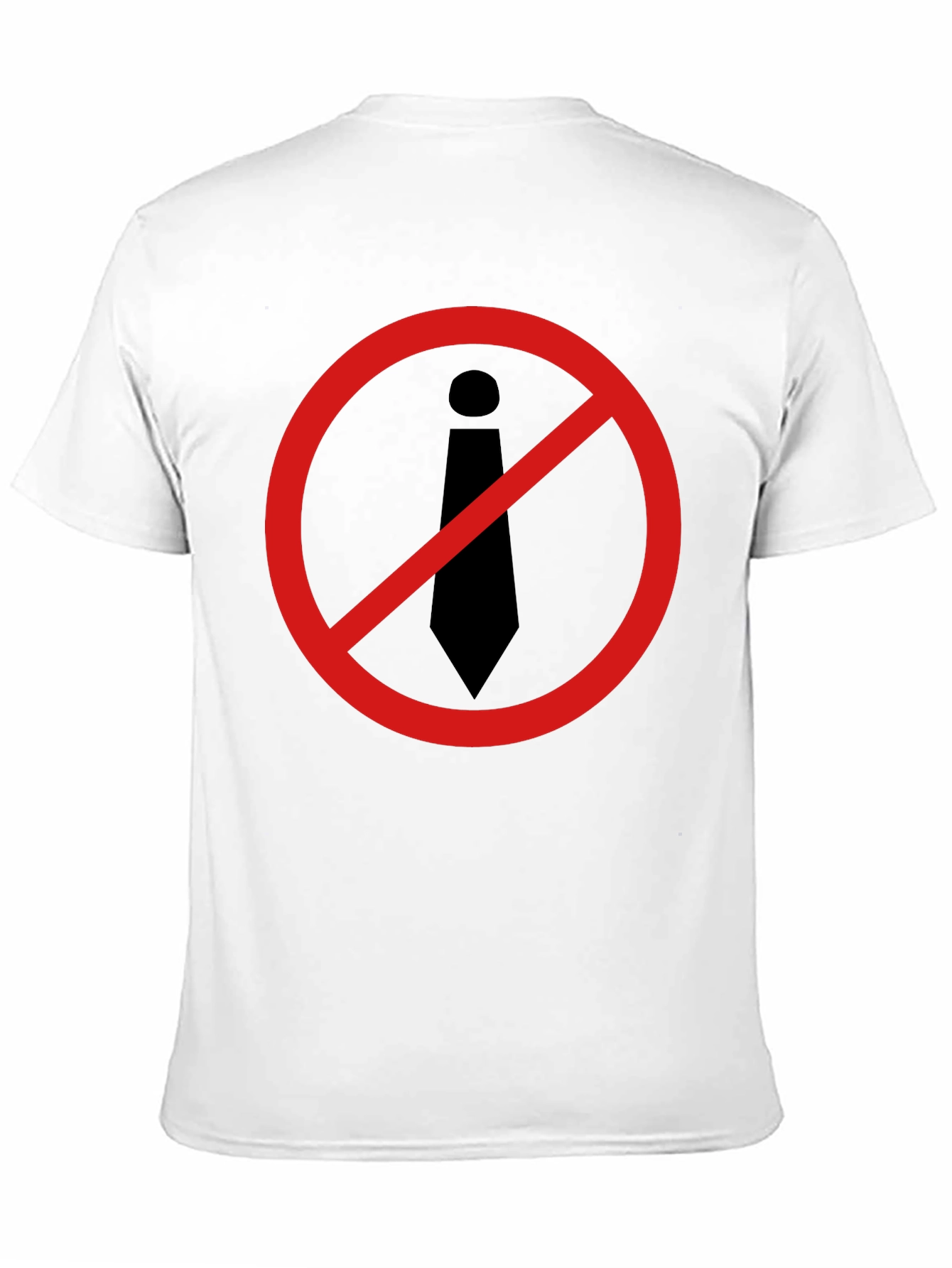 Anti-Tie Black T-Shirt - Office Rebellion!