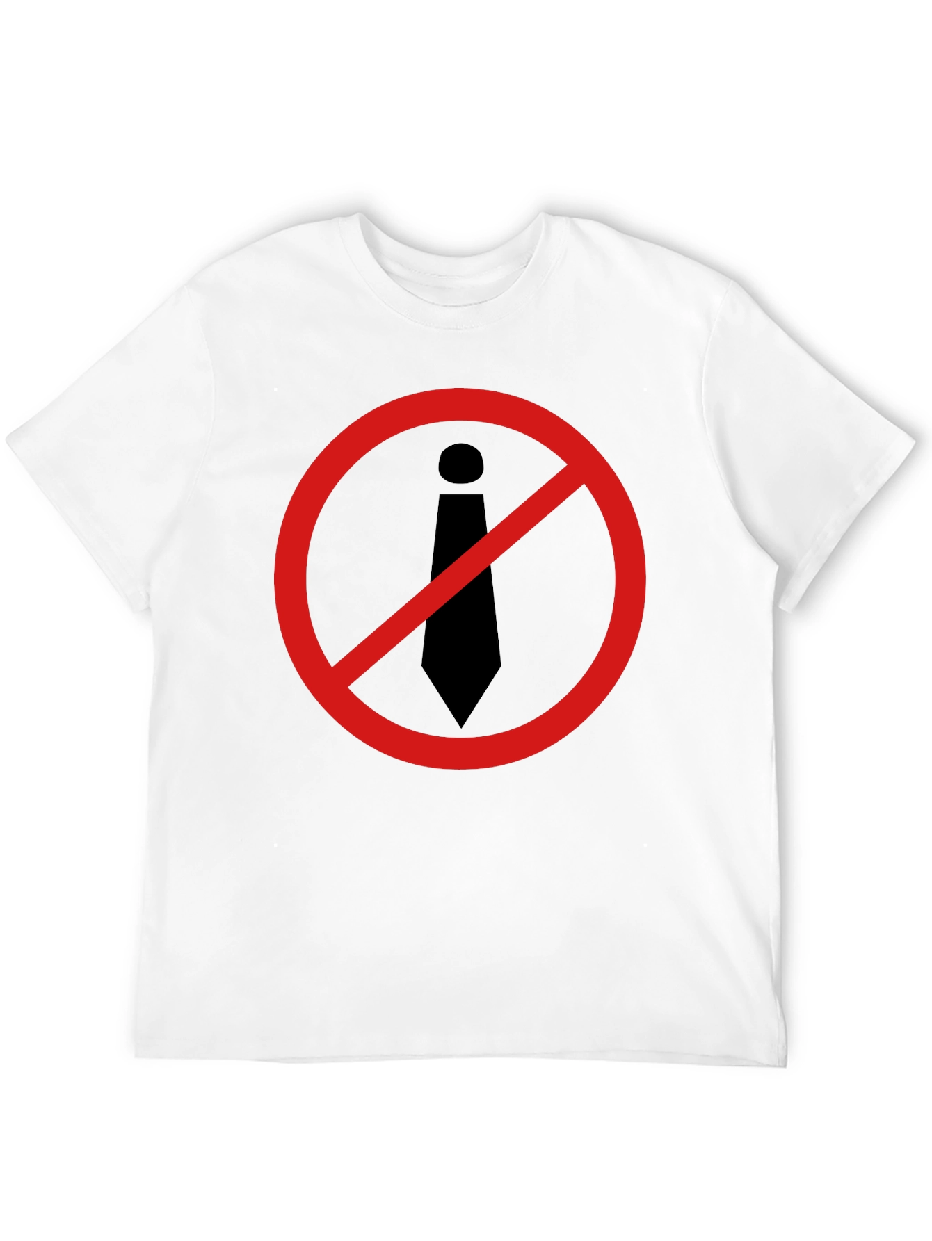Anti-Tie Black T-Shirt - Office Rebellion!