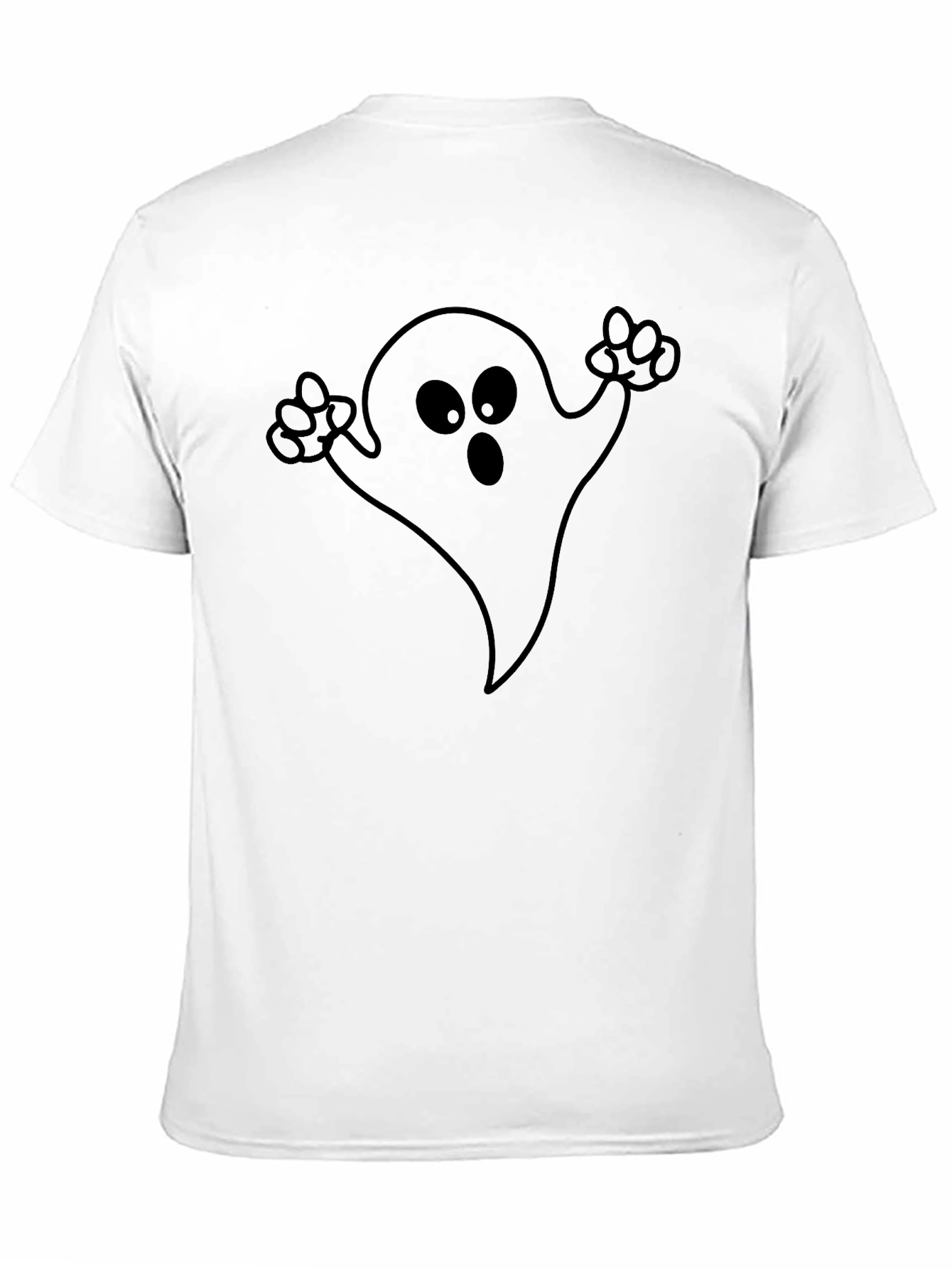 Spooky Ghost Graphic Black T-Shirt - Halloween Apparel