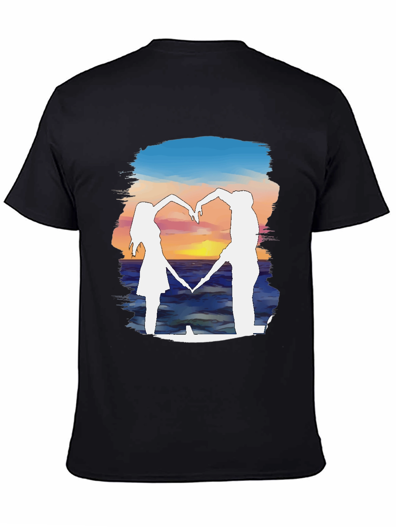 Sunset Heart Silhouette Graphic Tee