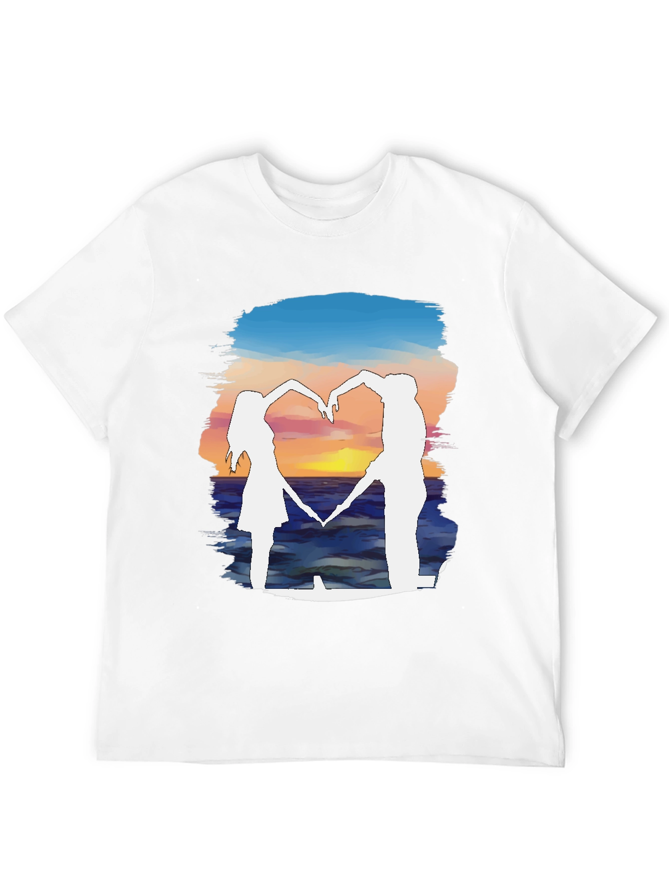 Sunset Heart Silhouette Graphic Tee