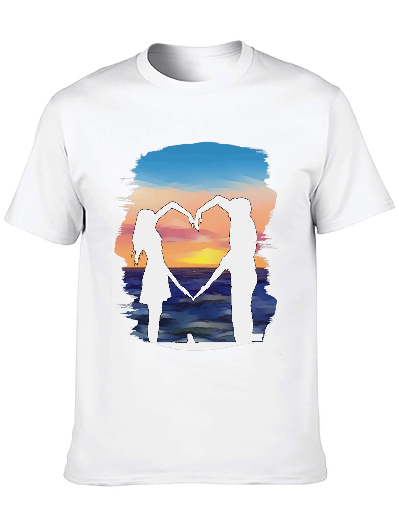 Sunset Heart Silhouette Graphic Tee