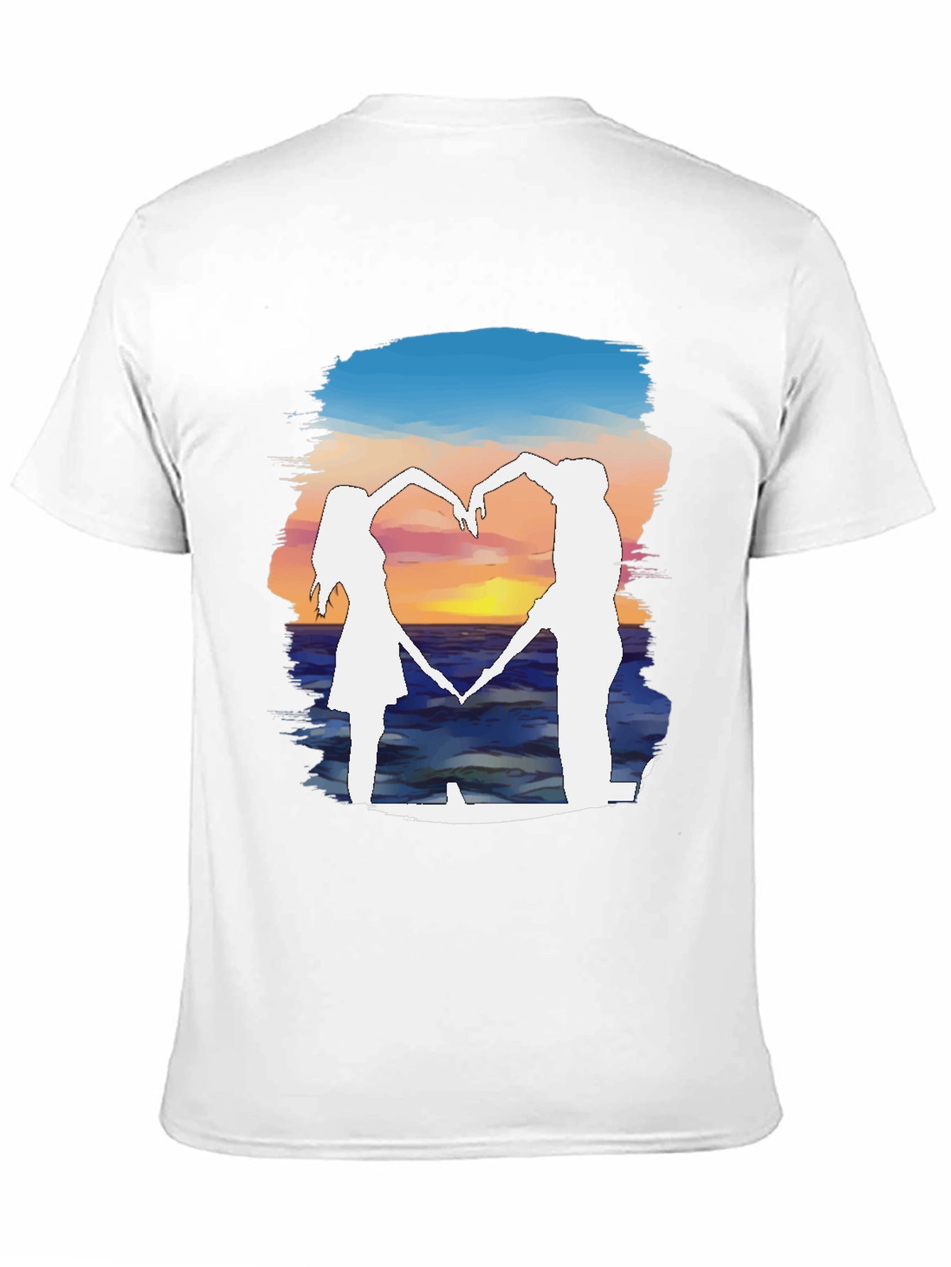 Sunset Heart Silhouette Graphic Tee