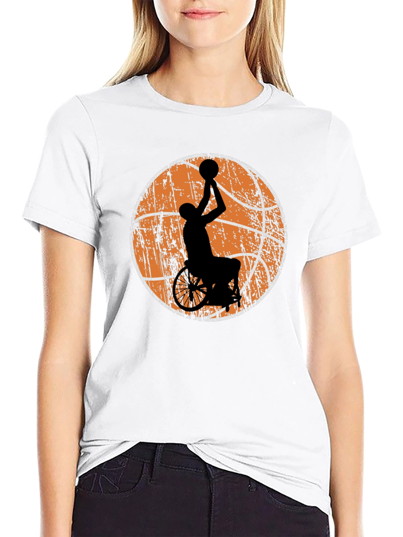 Wheelchair Basketball Graphic Tee - Black