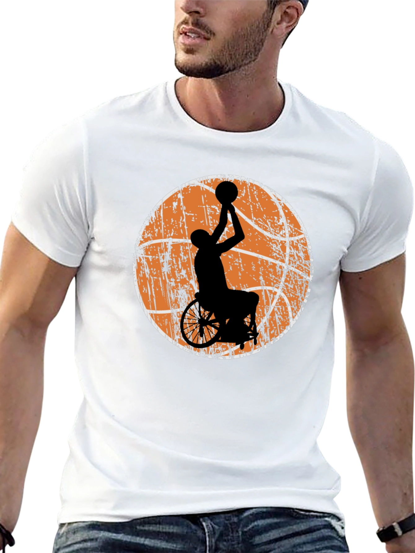 Wheelchair Basketball Graphic Tee - Black