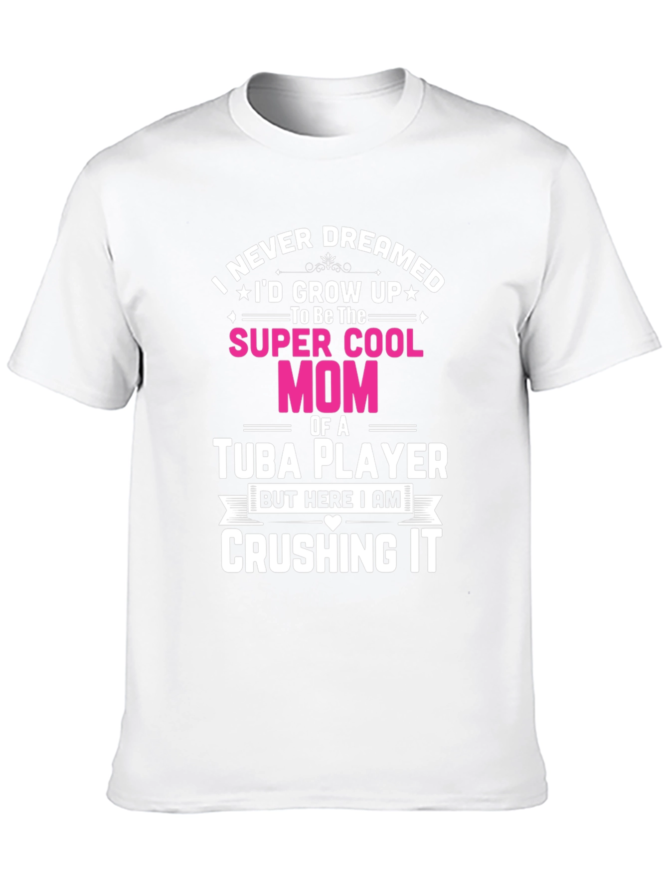 Super Cool Mom Tuba Player Black T-Shirt