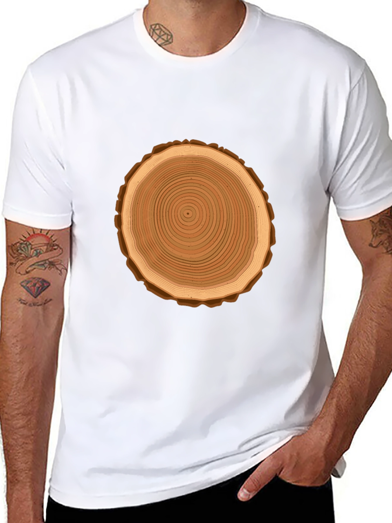 Tree Ring Graphic Tee - Nature Lovers Shirt