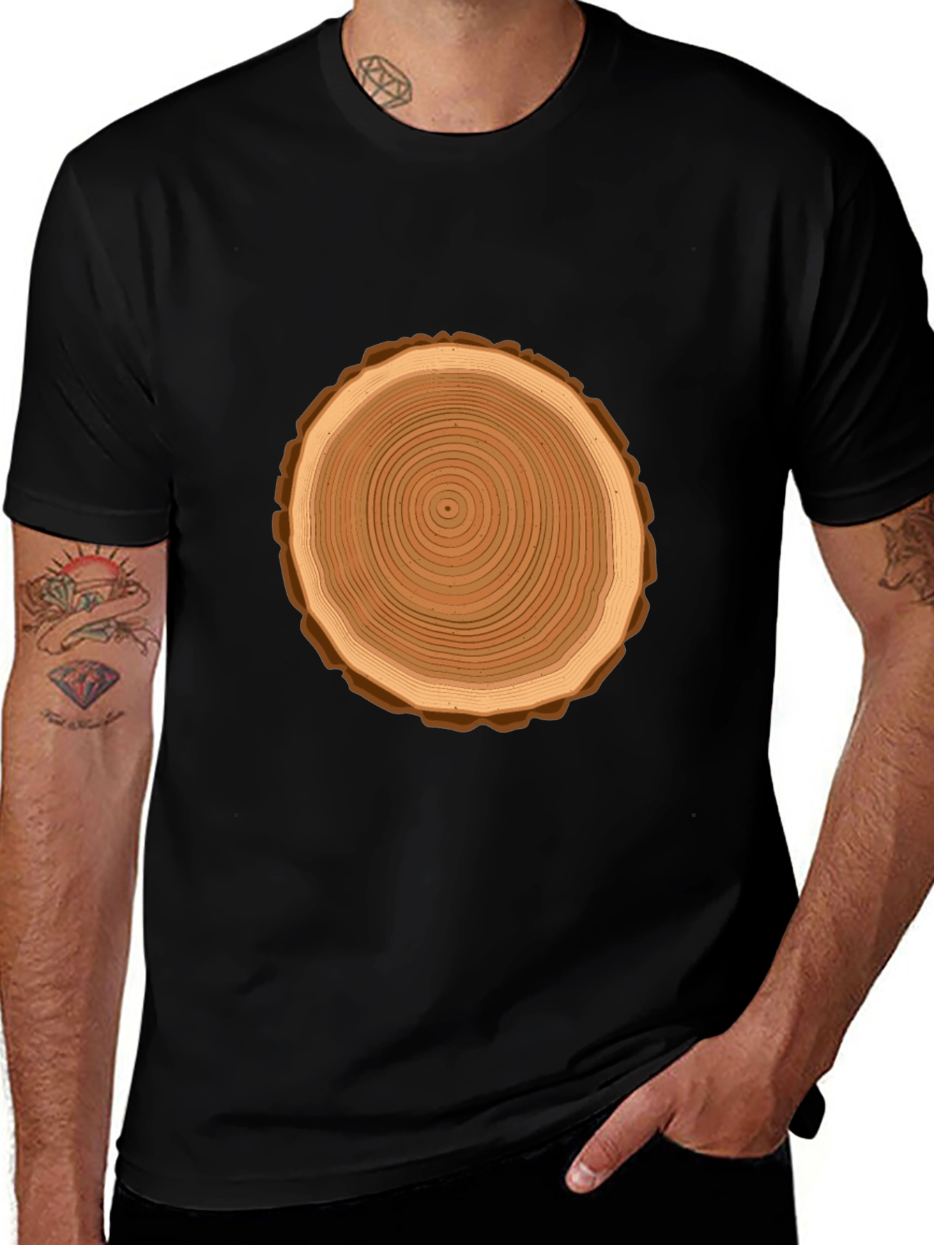 Tree Ring Graphic Tee - Nature Lovers Shirt