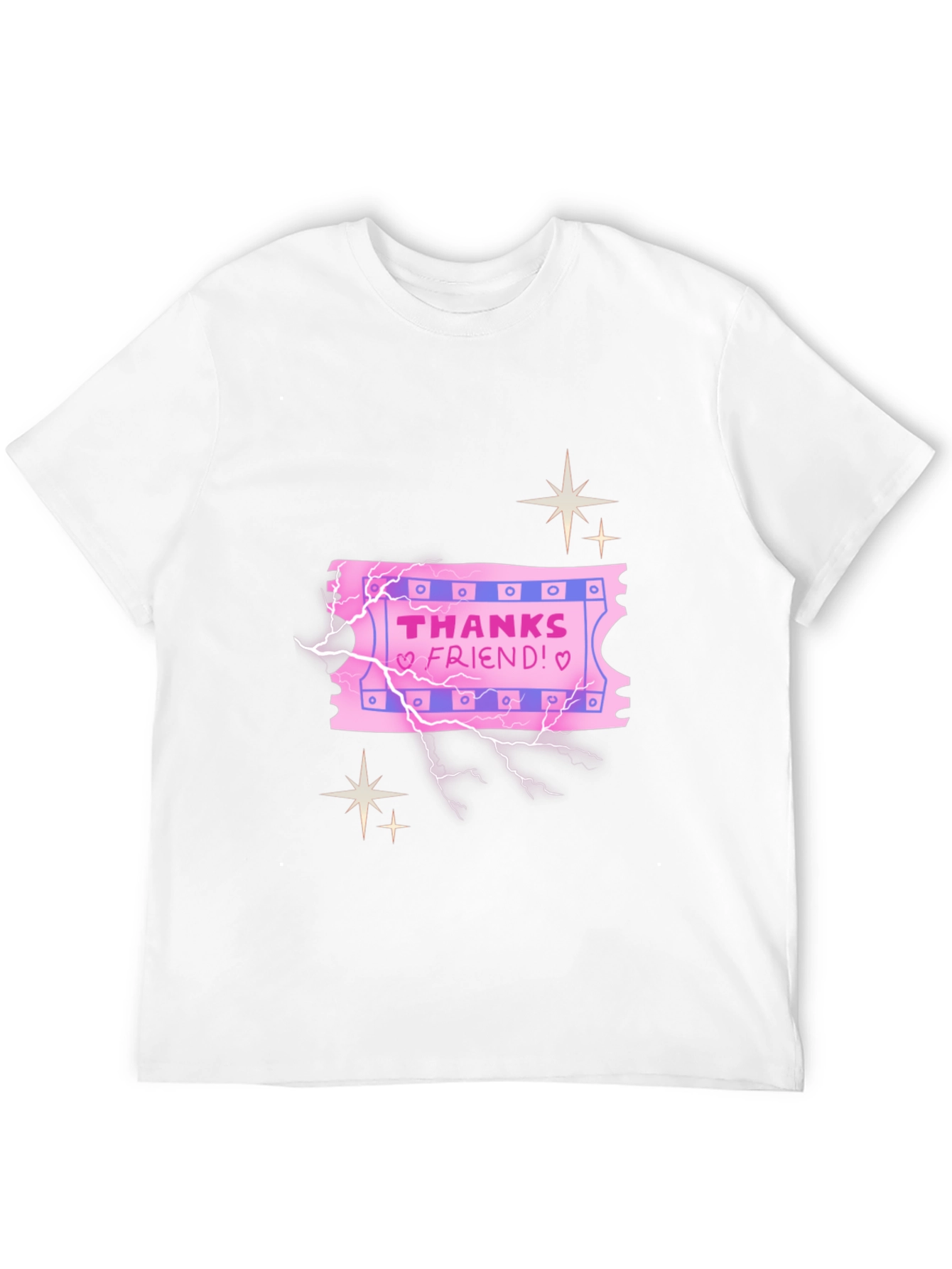 Thanks Friend Graphic Tee - Black