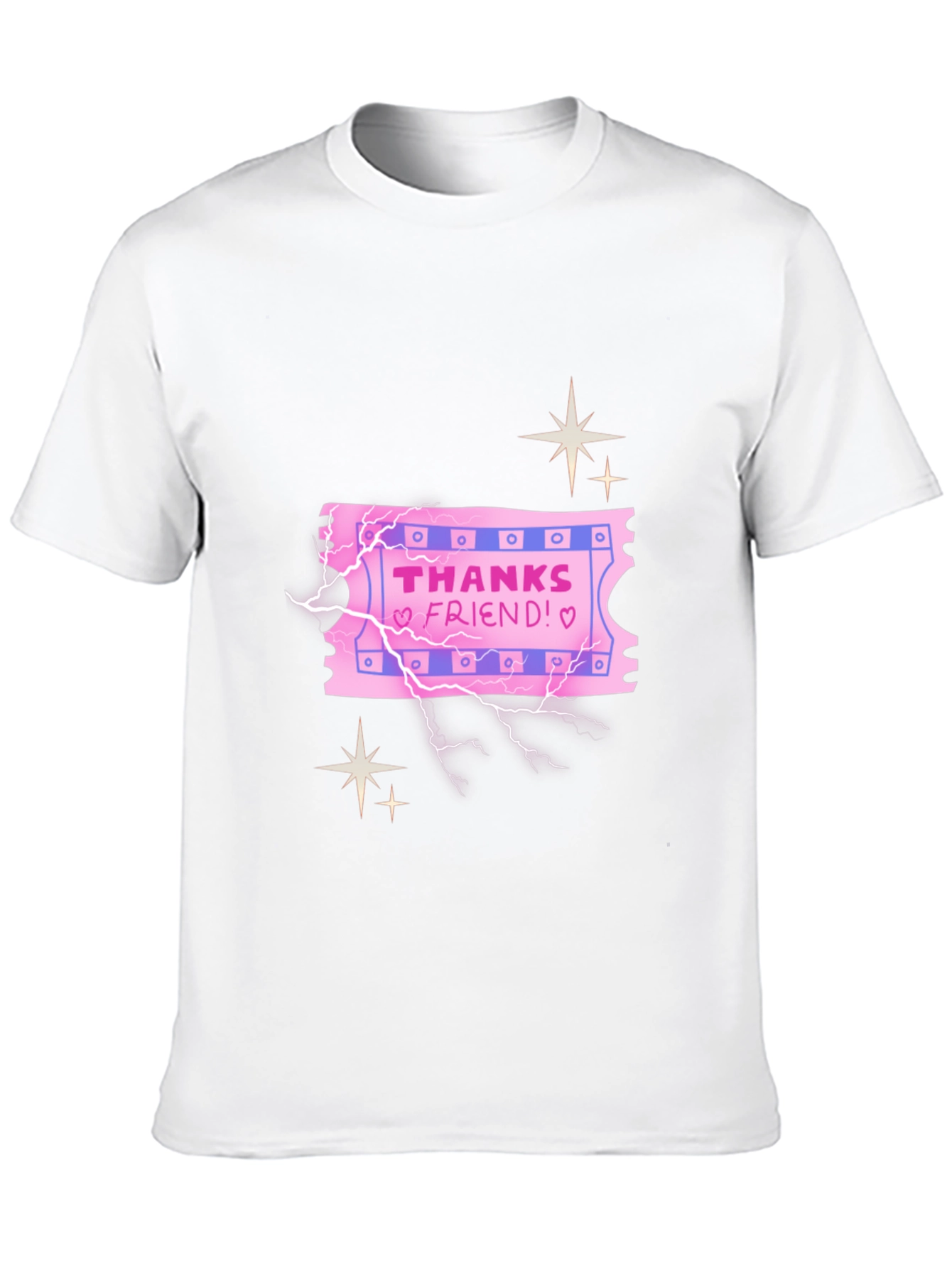 Thanks Friend Graphic Tee - Black
