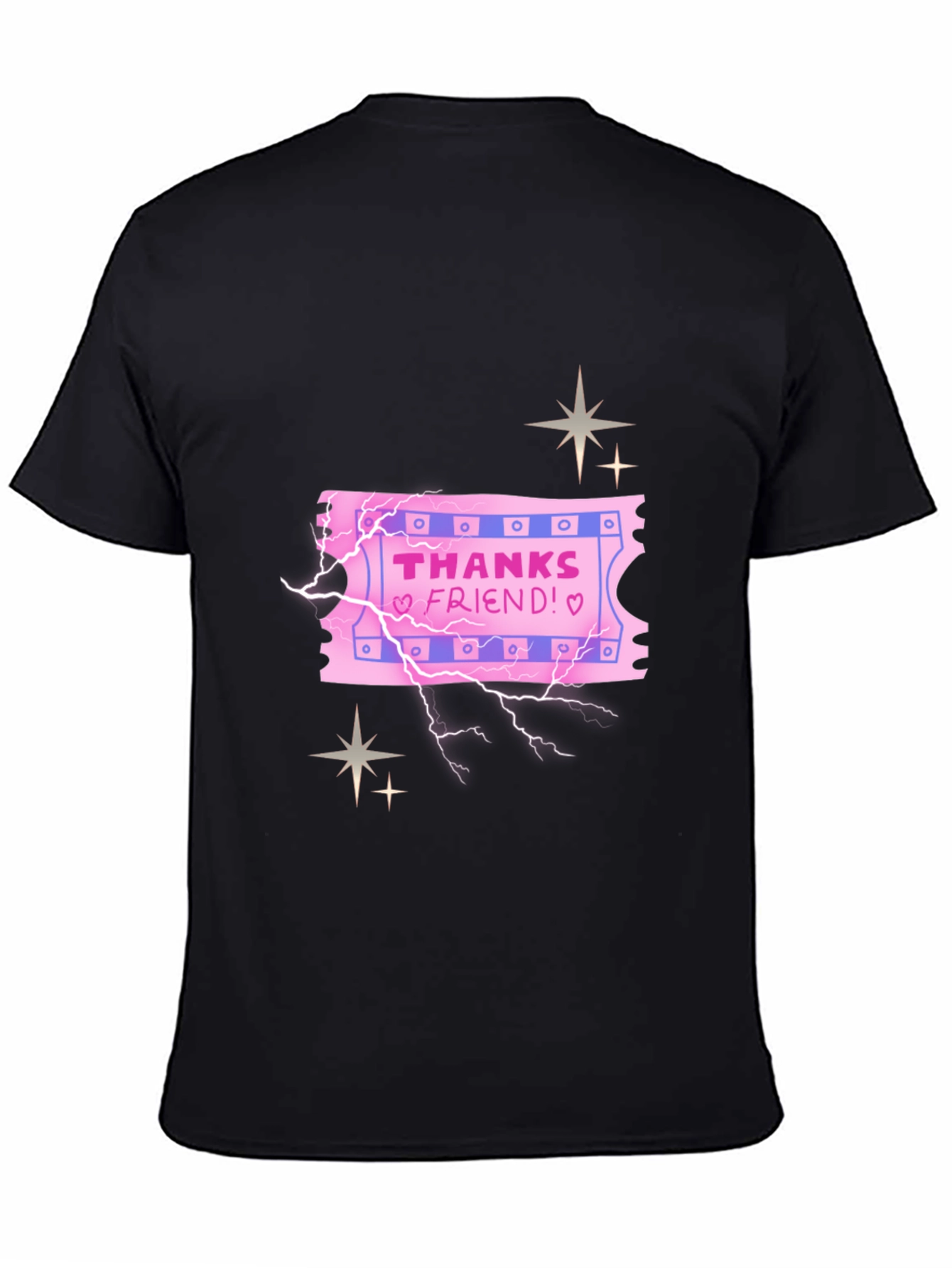 Thanks Friend Graphic Tee - Black