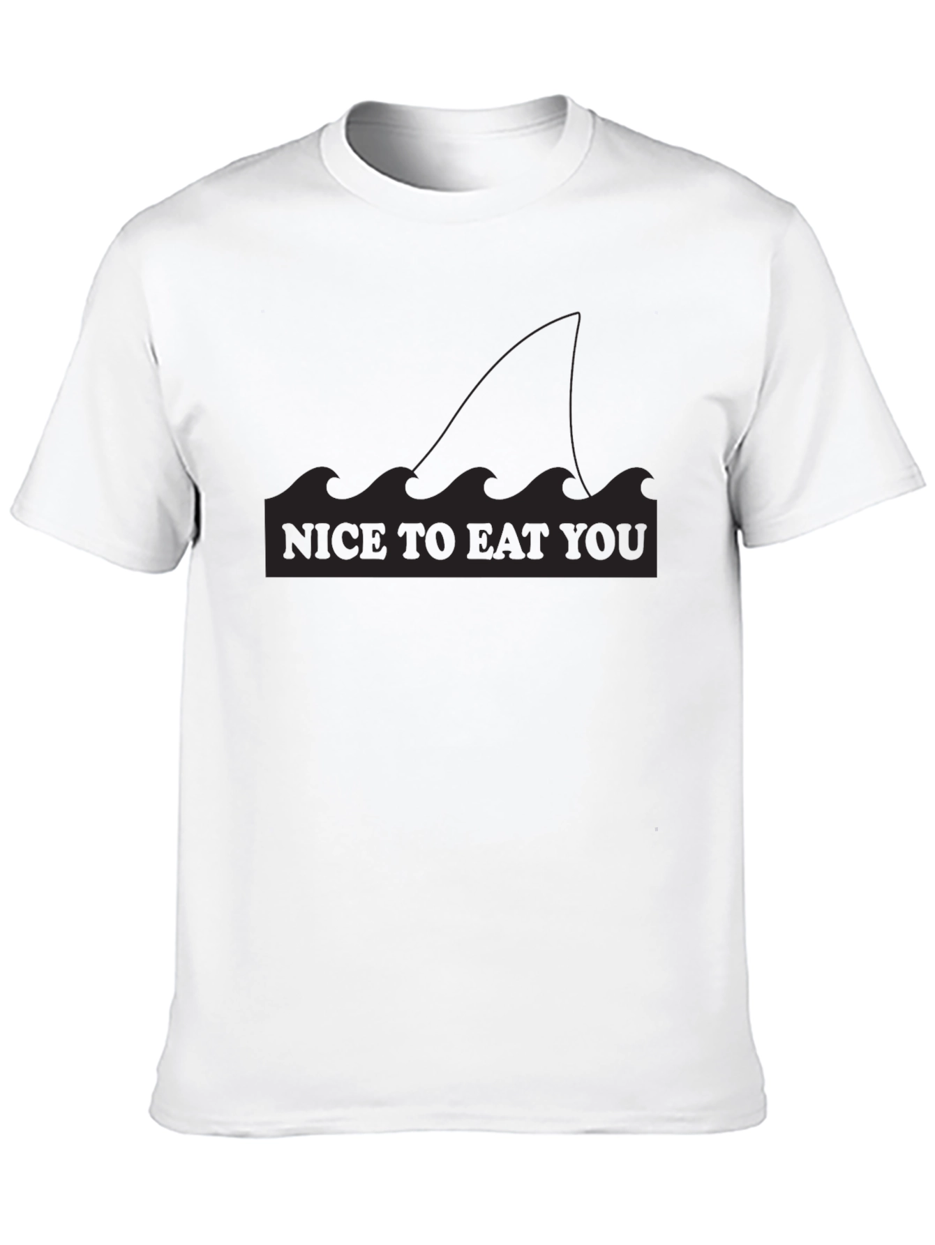 Nice to Eat You Shark Fin Graphic T-Shirt